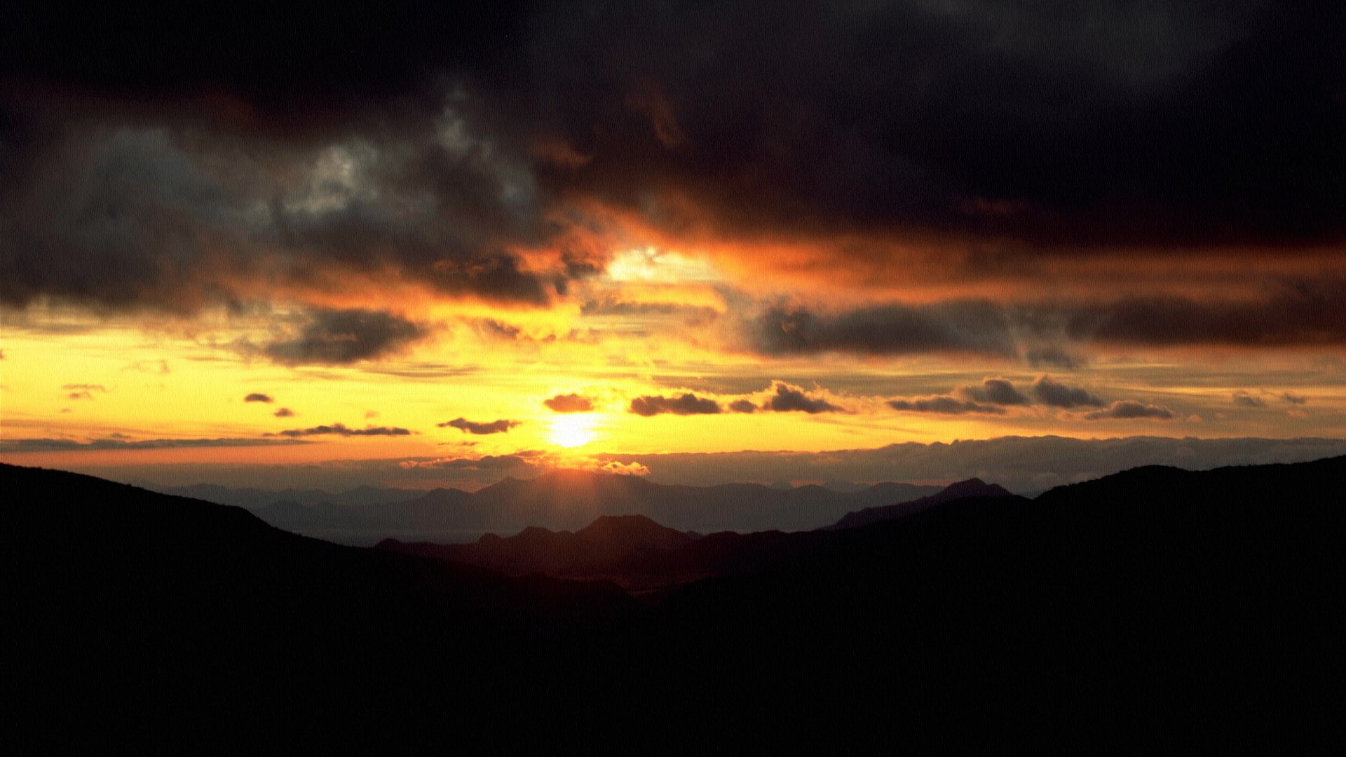 sunlight, mountain range, no people, outdoors, bright, nature, beauty in nature, tranquility, silhouette, environment, landscape, dramatic sky, sunset, HD Wallpaper