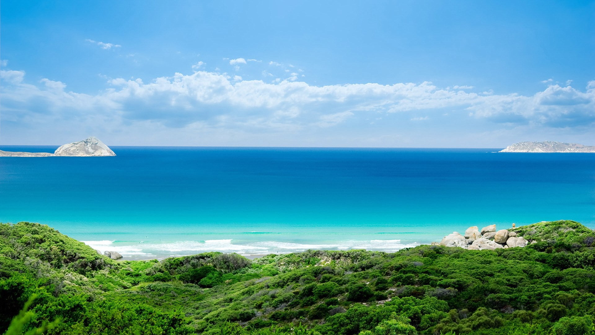 environment, blue, lagoon, cloud - sky, horizon, scenics - nature, tranquility, horizon over water, beach, day, sky, land, best desktop  hd nature pic 1920x1080, HD Wallpaper