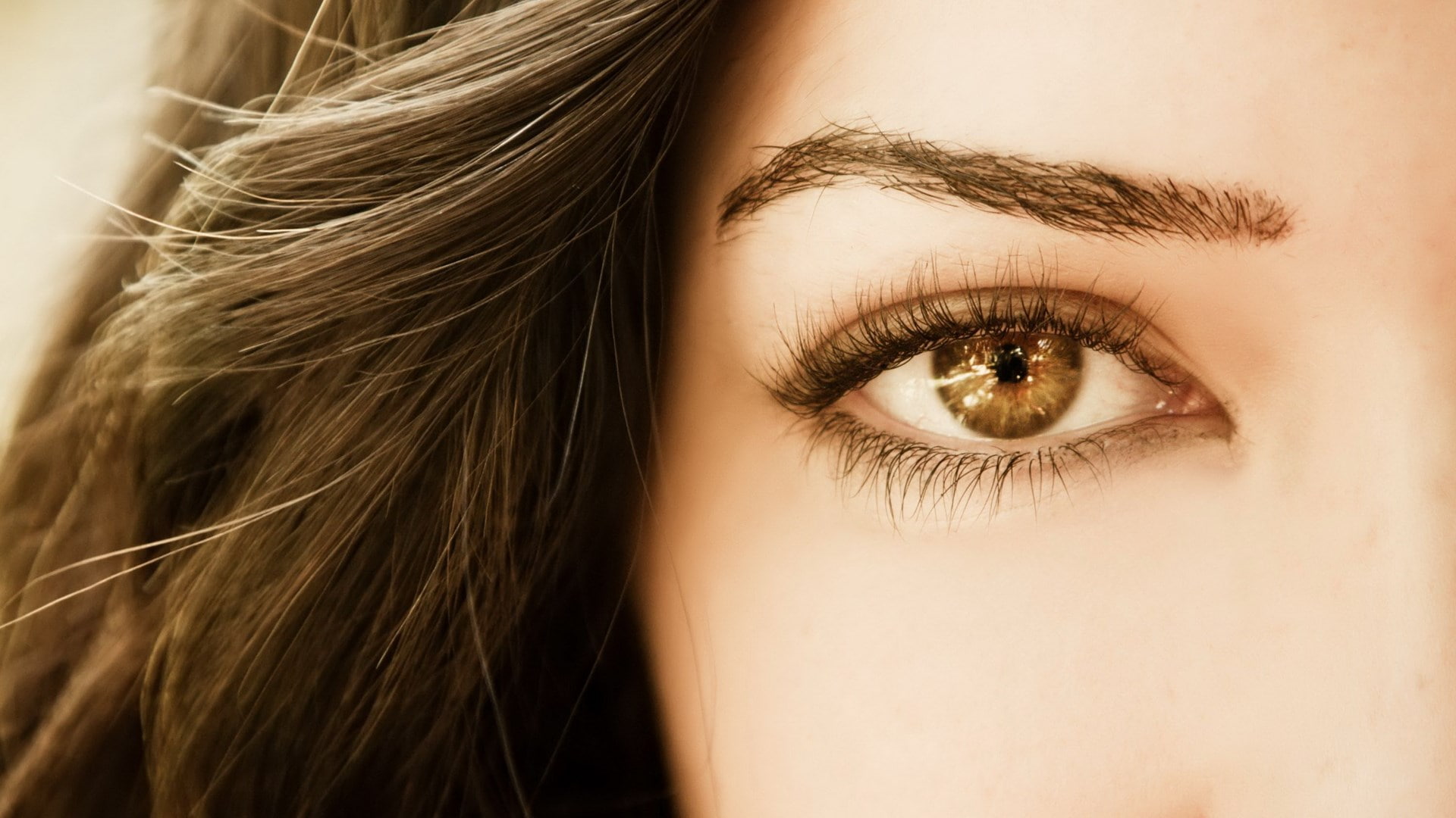 hair, beauty, portrait, eyebrow, eyeball, one person, beautiful woman, human body part, human hair, adult, body part, eyesight, eye, beautiful woman  1920x1080, HD Wallpaper