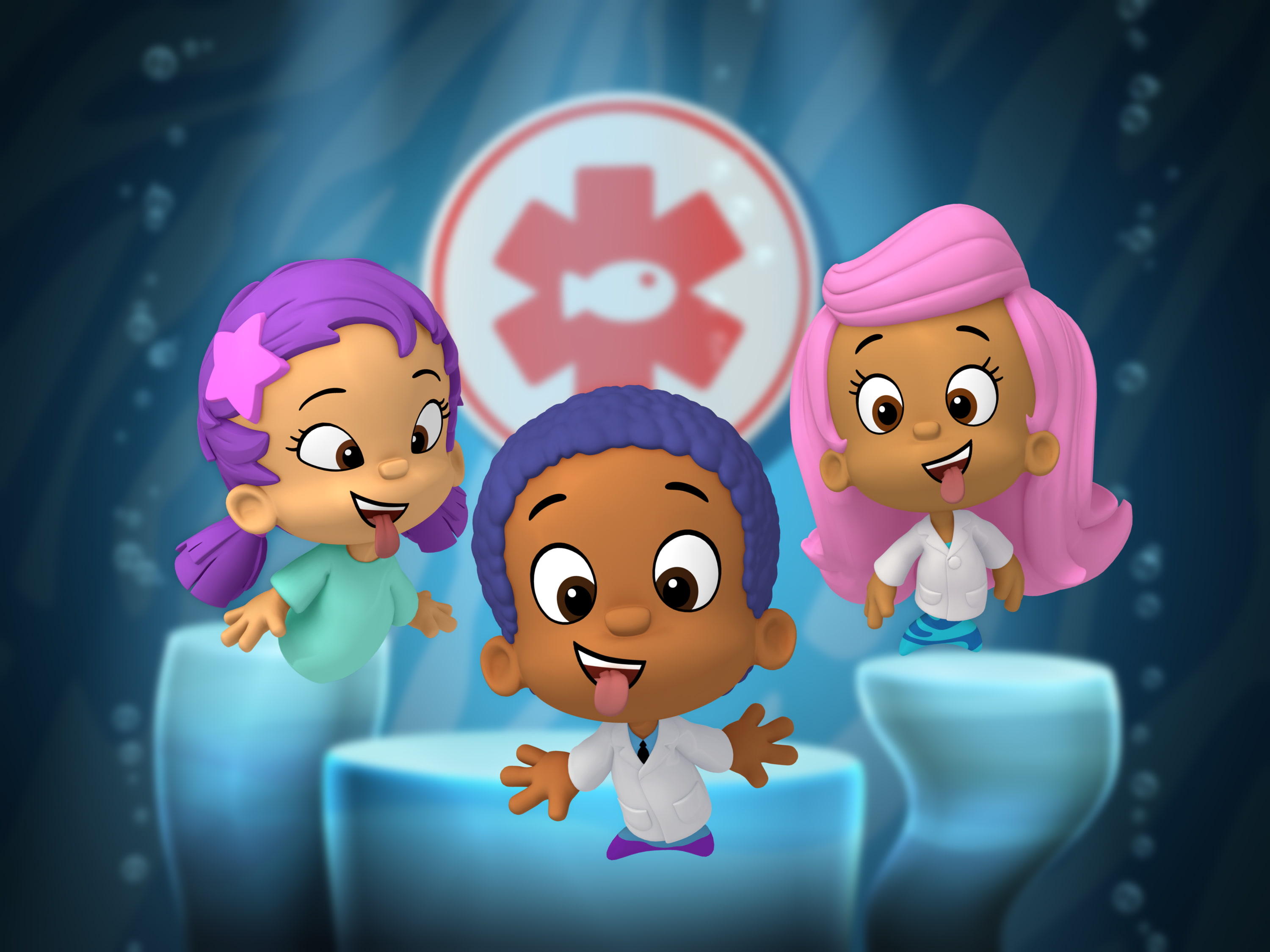 guppies, 2K, bubble, HD Wallpaper