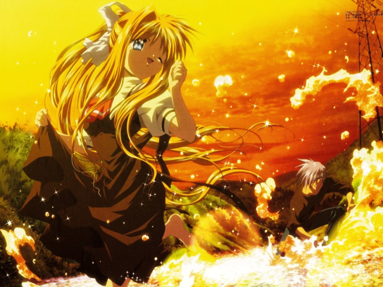 nature, air, marine, anime girls, one person, close-up, Kamio Misuzu, animals in the wild, group of animals, animal, representation, yellow, 720P, gold colored, HD Wallpaper