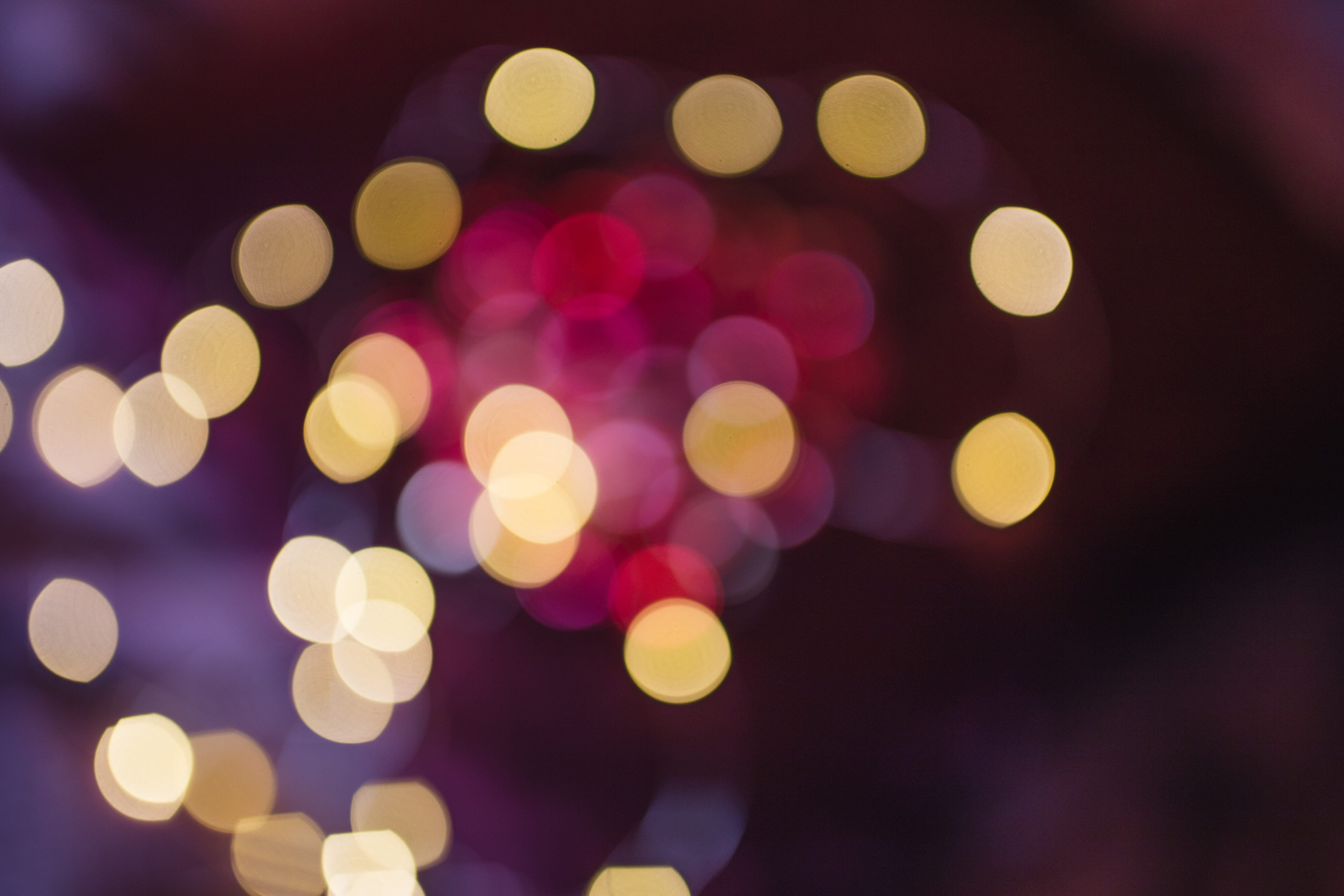 funky, burgundy, balls, celebration, elegant, no people, defocused, decoration, lighting equipment, shape, disco lights, holidays, light, 5K, purple, spotted, HD Wallpaper