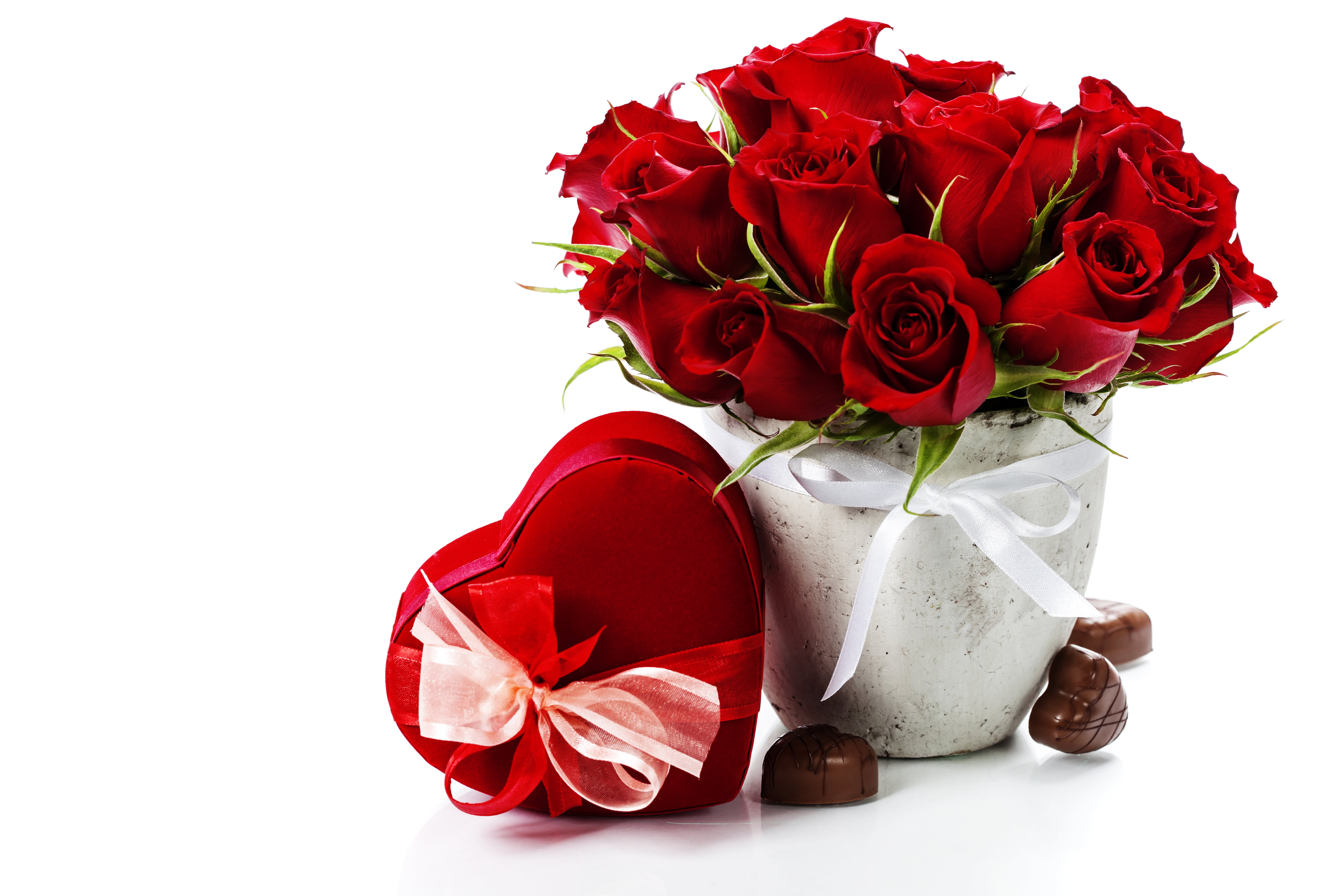 gift, flower arrangement, candy, close-up, Valentines day, wedding, surprise, bow, petal, backgrounds, love, celebration, plant, white, photo, no People, HD Wallpaper