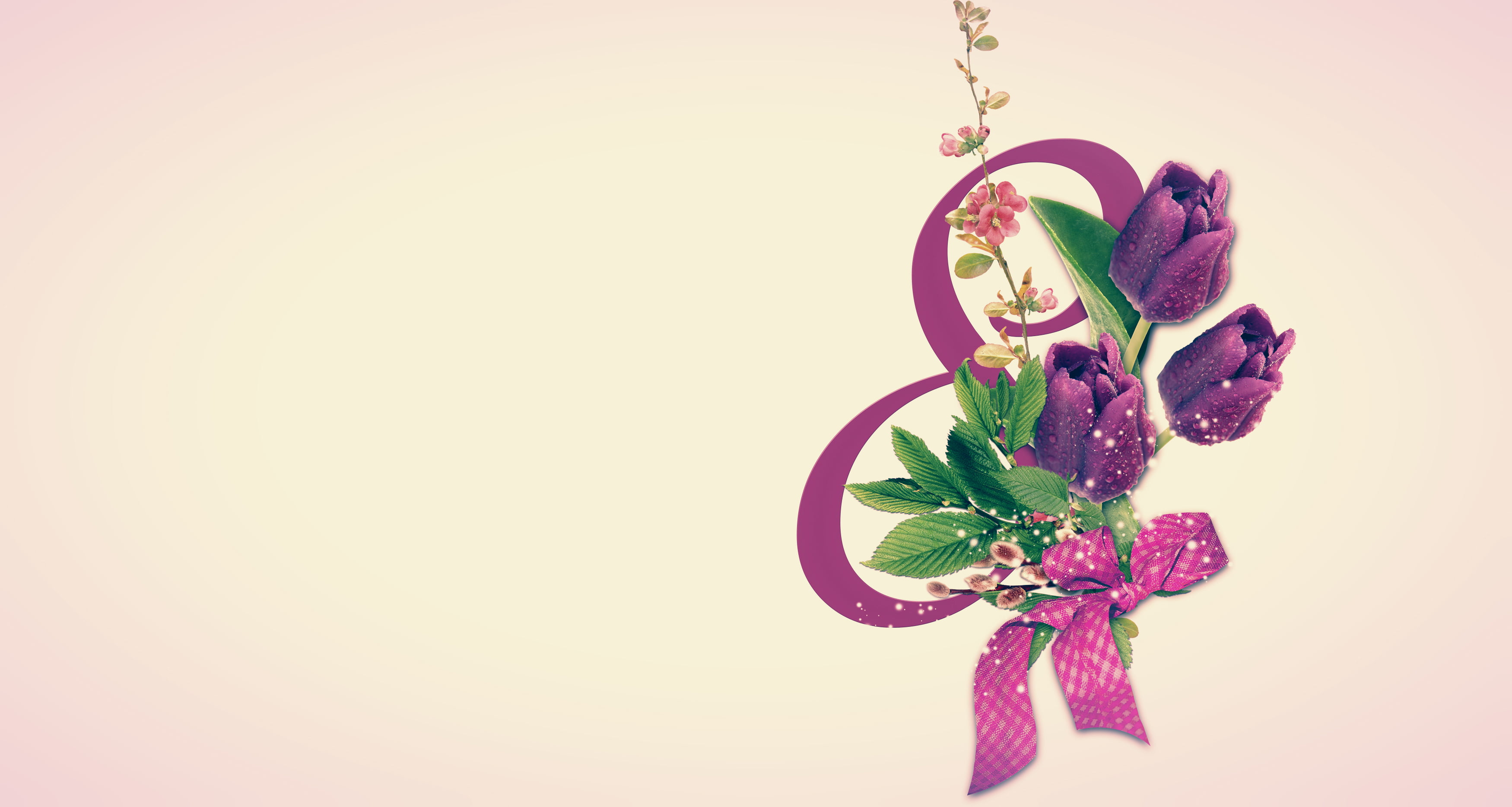 fragility, love, purple, elegance, tulips, indoors, vector, colored background, card, illustration, branch, pink Color, backgrounds, flower arrangement, HD Wallpaper