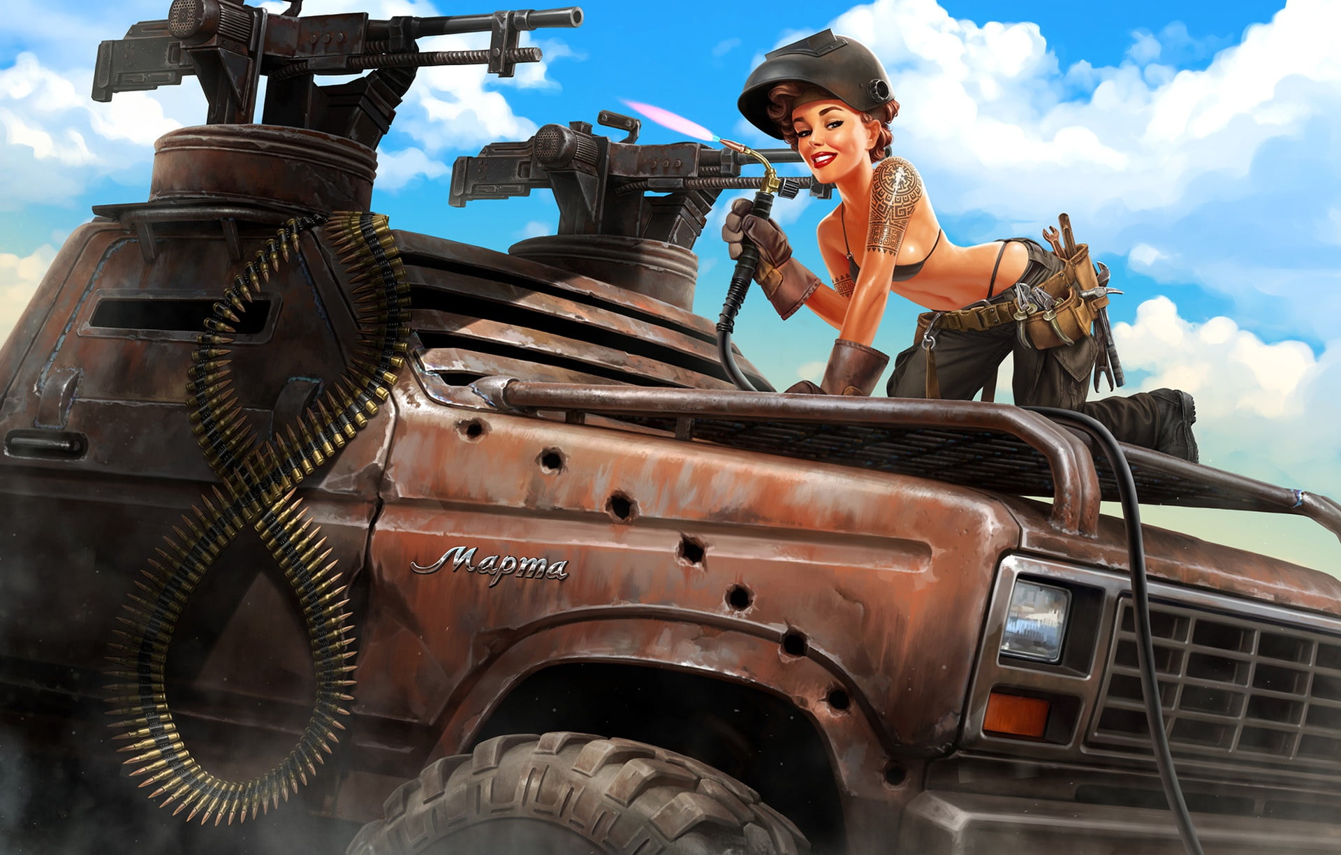 holiday, March 8, Sergey Kondratovich, art, 1080P, girl, HD Wallpaper