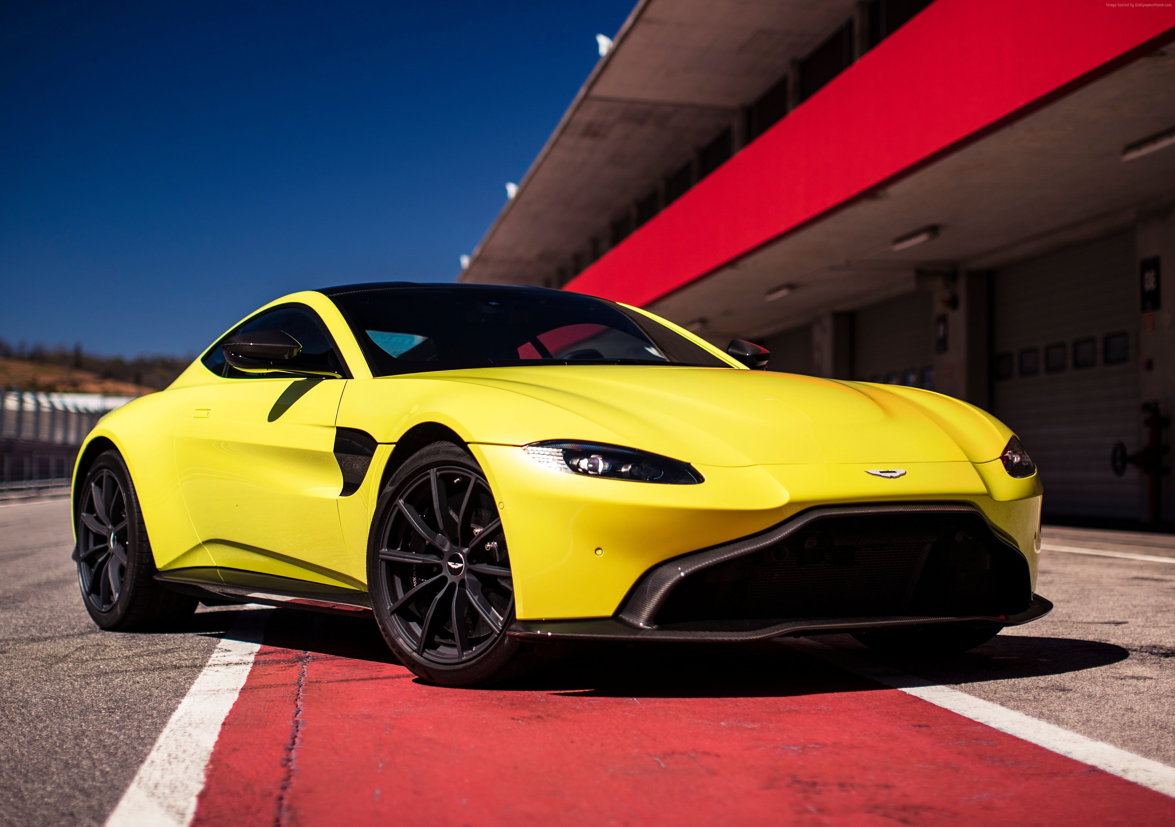 4K, 4K, Aston Martin Vantage Lime Essence, 2019 Cars, HD Wallpaper