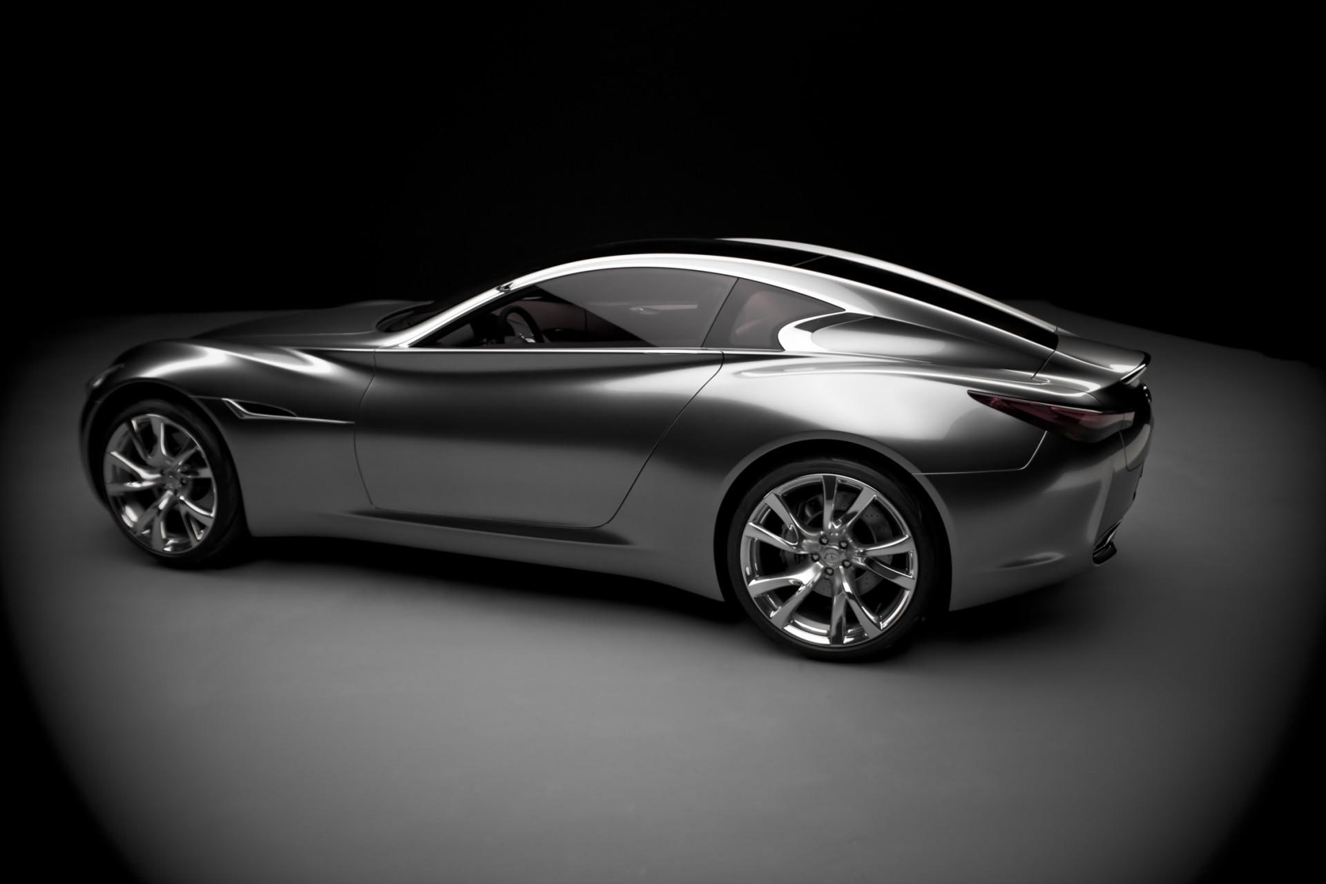silver colored, motor vehicle, luxury, indoors, concept, sports car, essence, chrome, exterior, land vehicle, infiniti, speed, clean, silver - metal, 1080P, HD Wallpaper