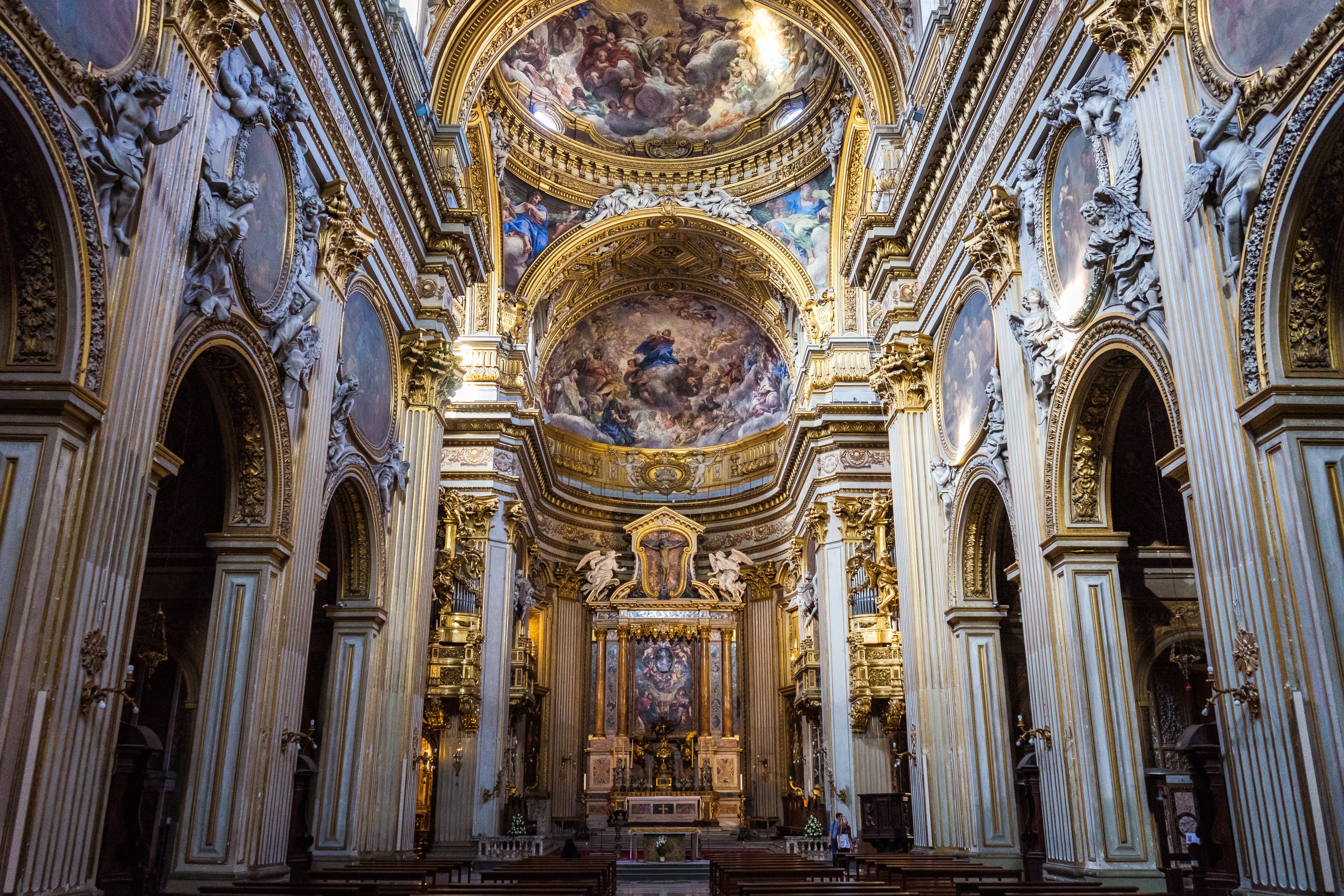 italy, mural, rome, 5K, the past, religion, architecture and art, day, vacation, cathedral, gold, building exterior, architecture, holiday, alpha7, church, HD Wallpaper