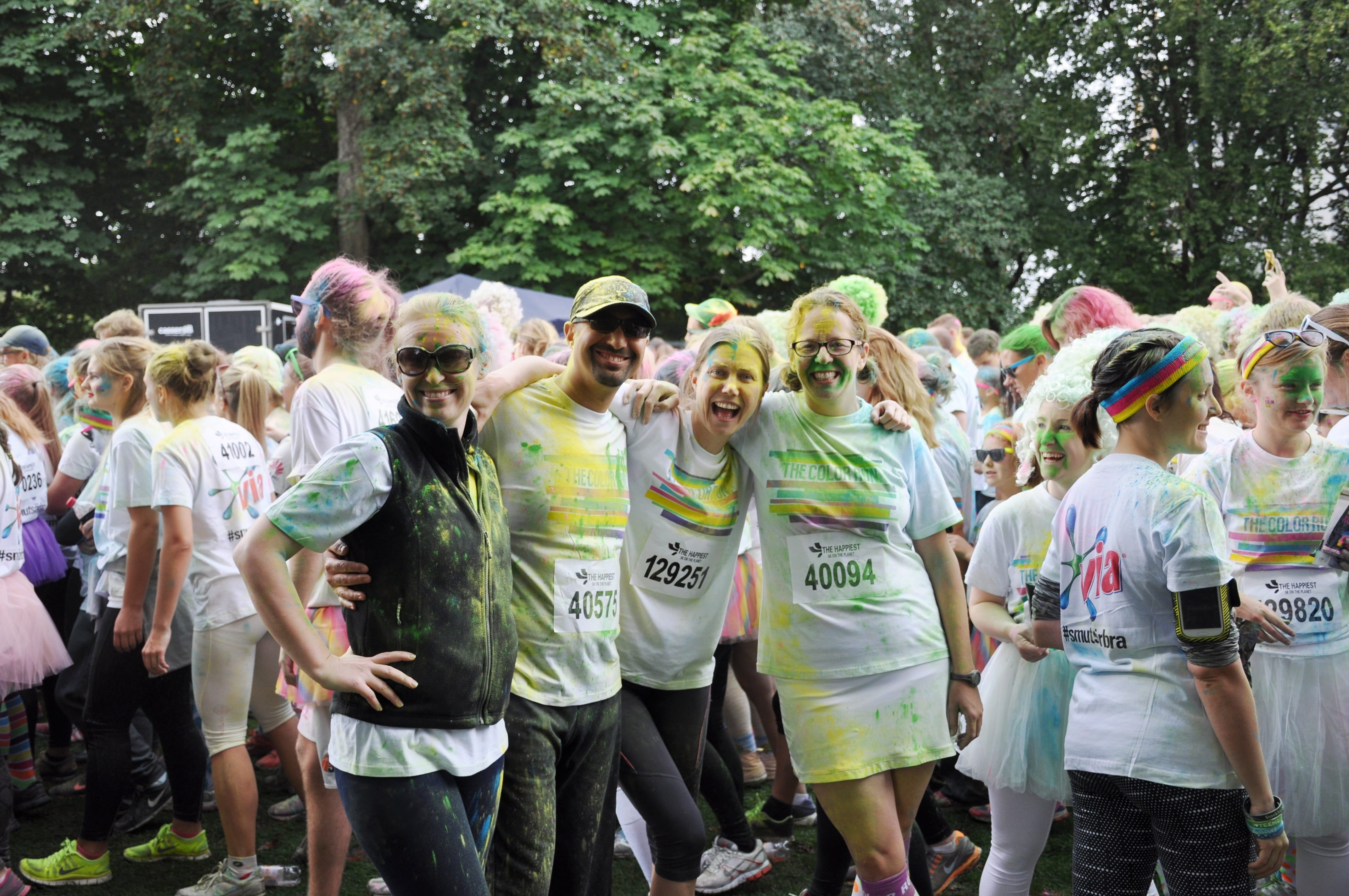 event, running, leisure activity, men, day, standing, celebration, crowd, tree, nature, lund, group of people, color run, plant, festival, real people, HD Wallpaper