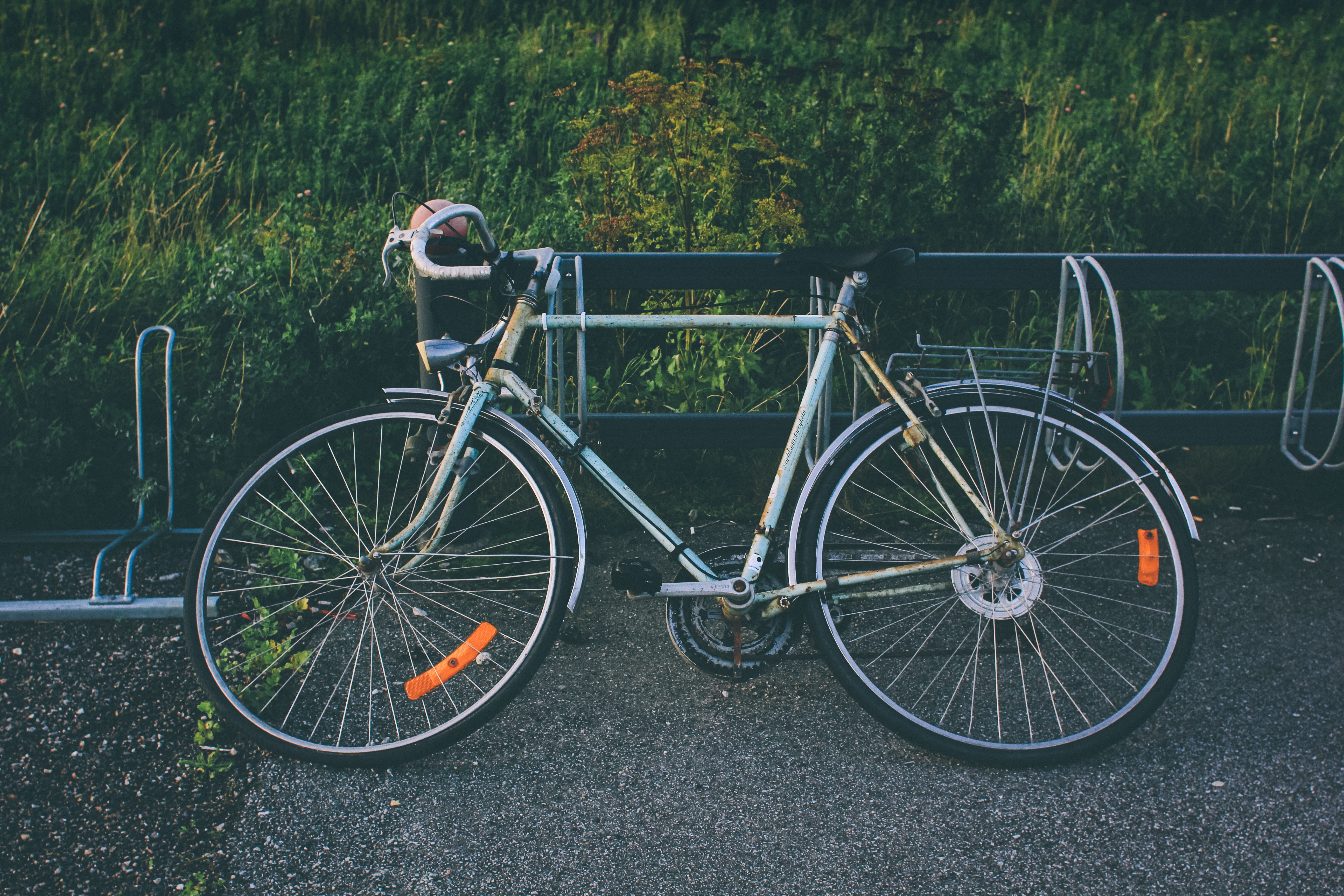spoke, outdoors, boundary, basket, nature, travel, vehicle, grass, old, mountain bike, bike, day, pedal, transportation, tree, plant, road, vegetation, HD Wallpaper