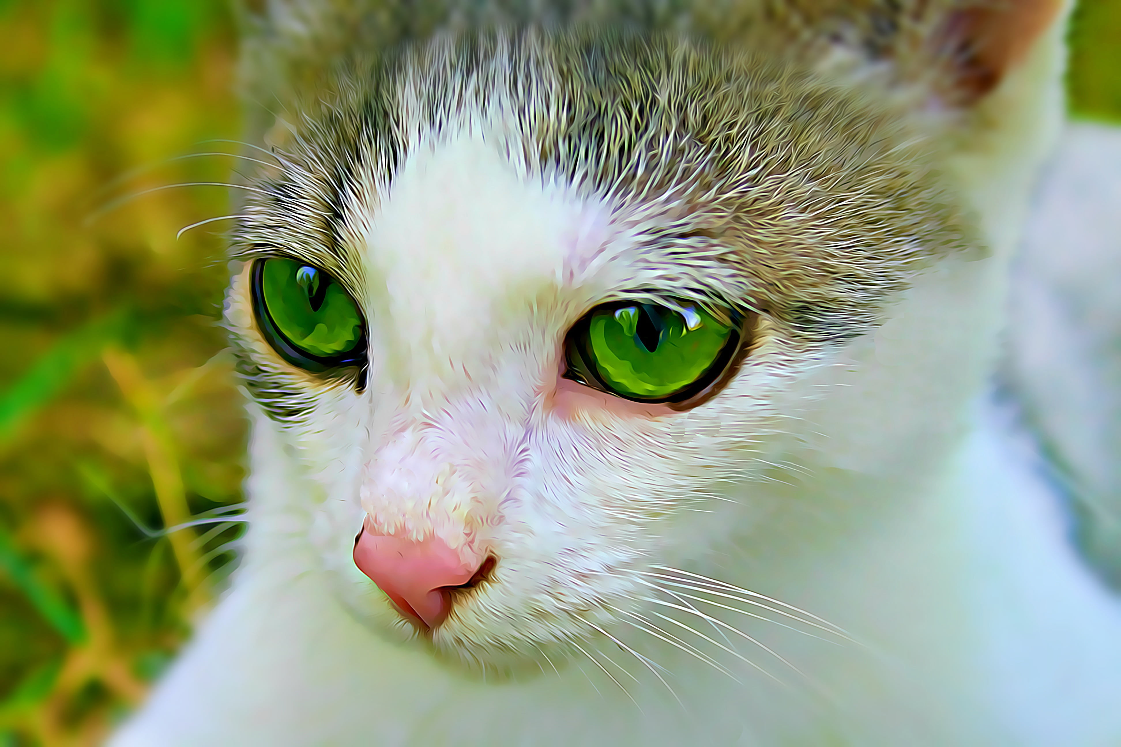 body part, pets, rest, is watching, 4K, whisker, felines, nature, graphics, watch, animal Eye, domestic animals, domestic, portrait, animal themes, domestic Cat, HD Wallpaper