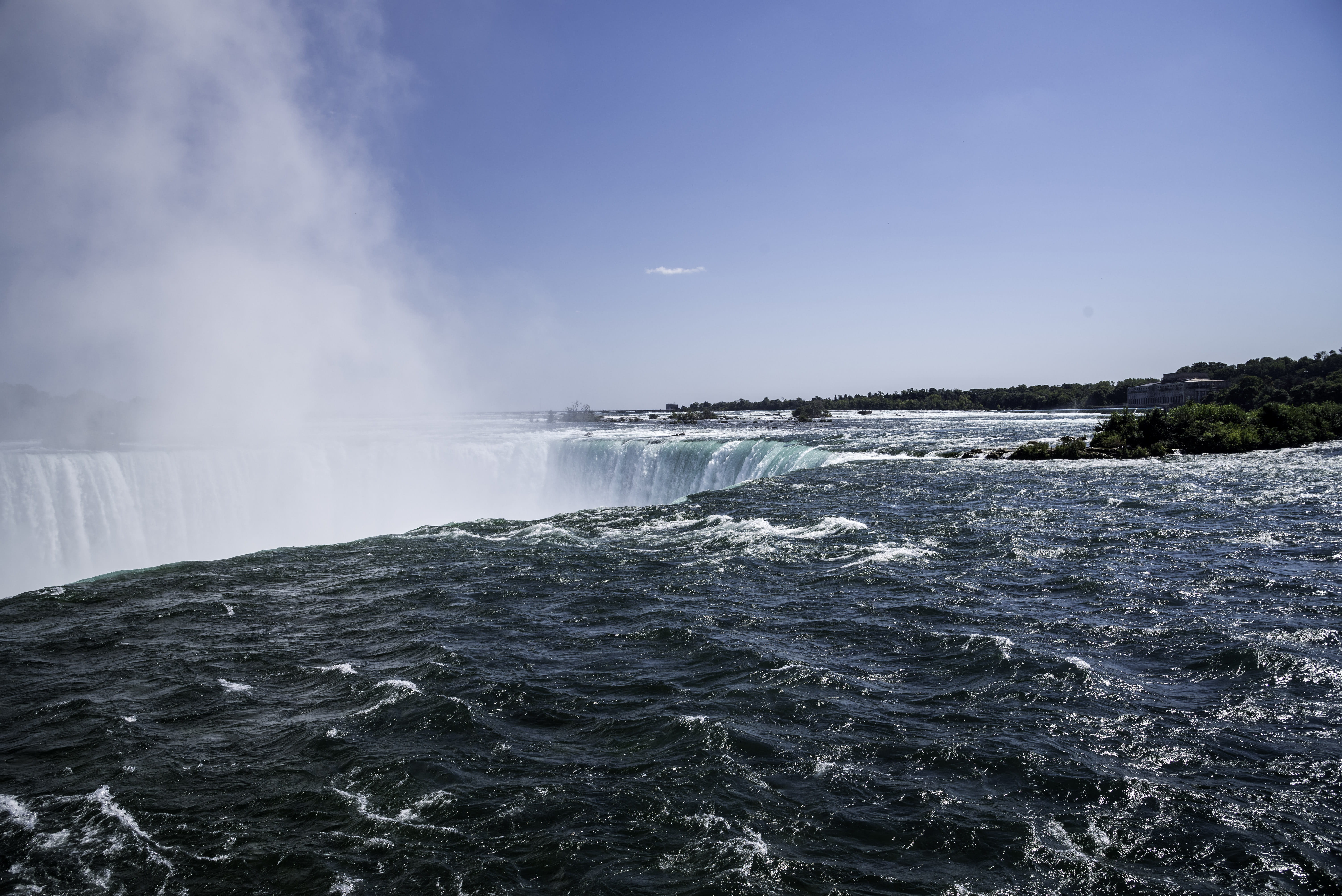scenics - nature, public domain, photos, river, day, sea, Niagara Falls, wave, tide, coastline, blue, environment, flowing water, splashing, 5K, power, HD Wallpaper