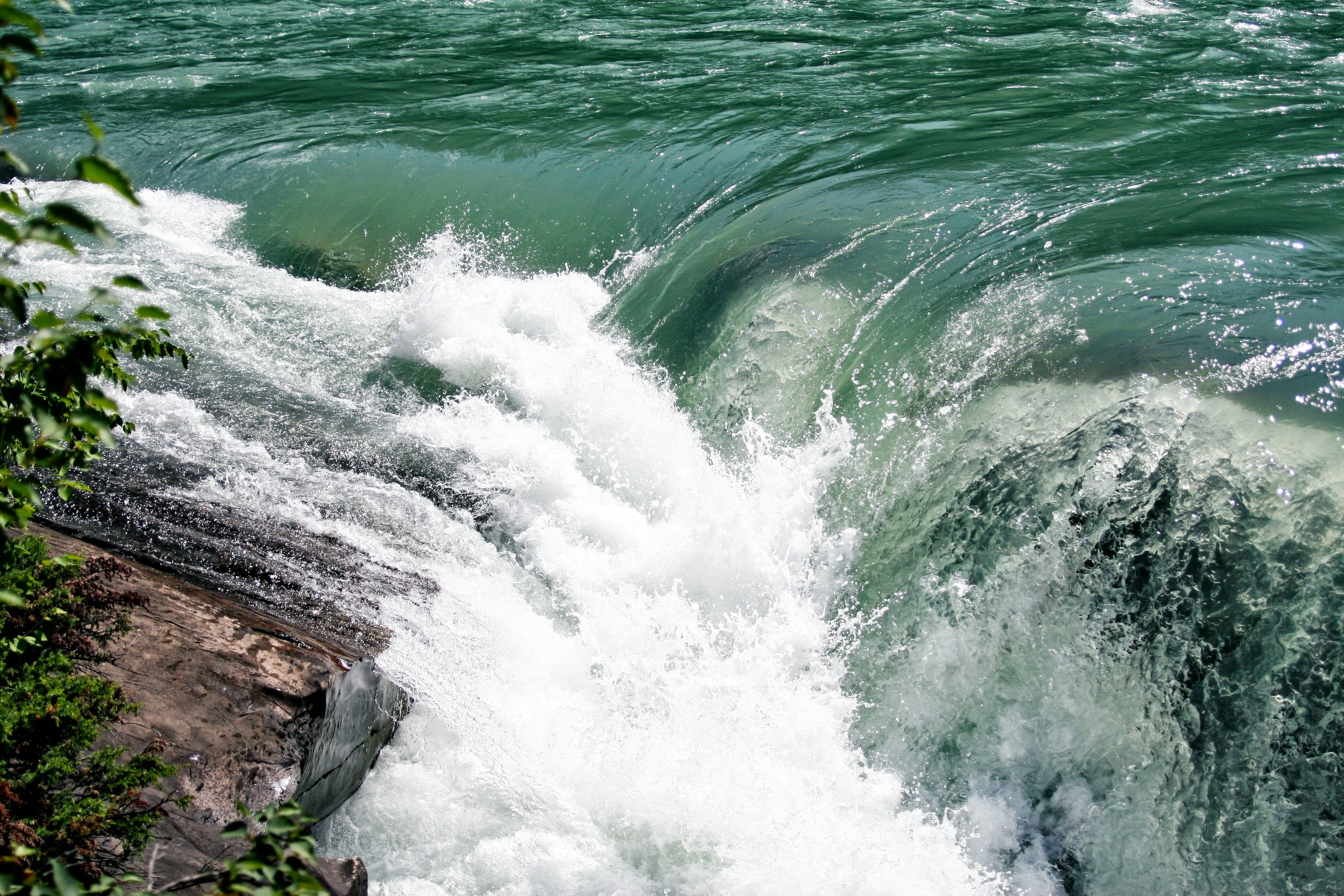 scenics - nature, flow, natural, flowing, motion, wet, River, aquatic sport, Landscape, high angle view, Waterfall, scenic, 2K, power in nature, outdoor, HD Wallpaper