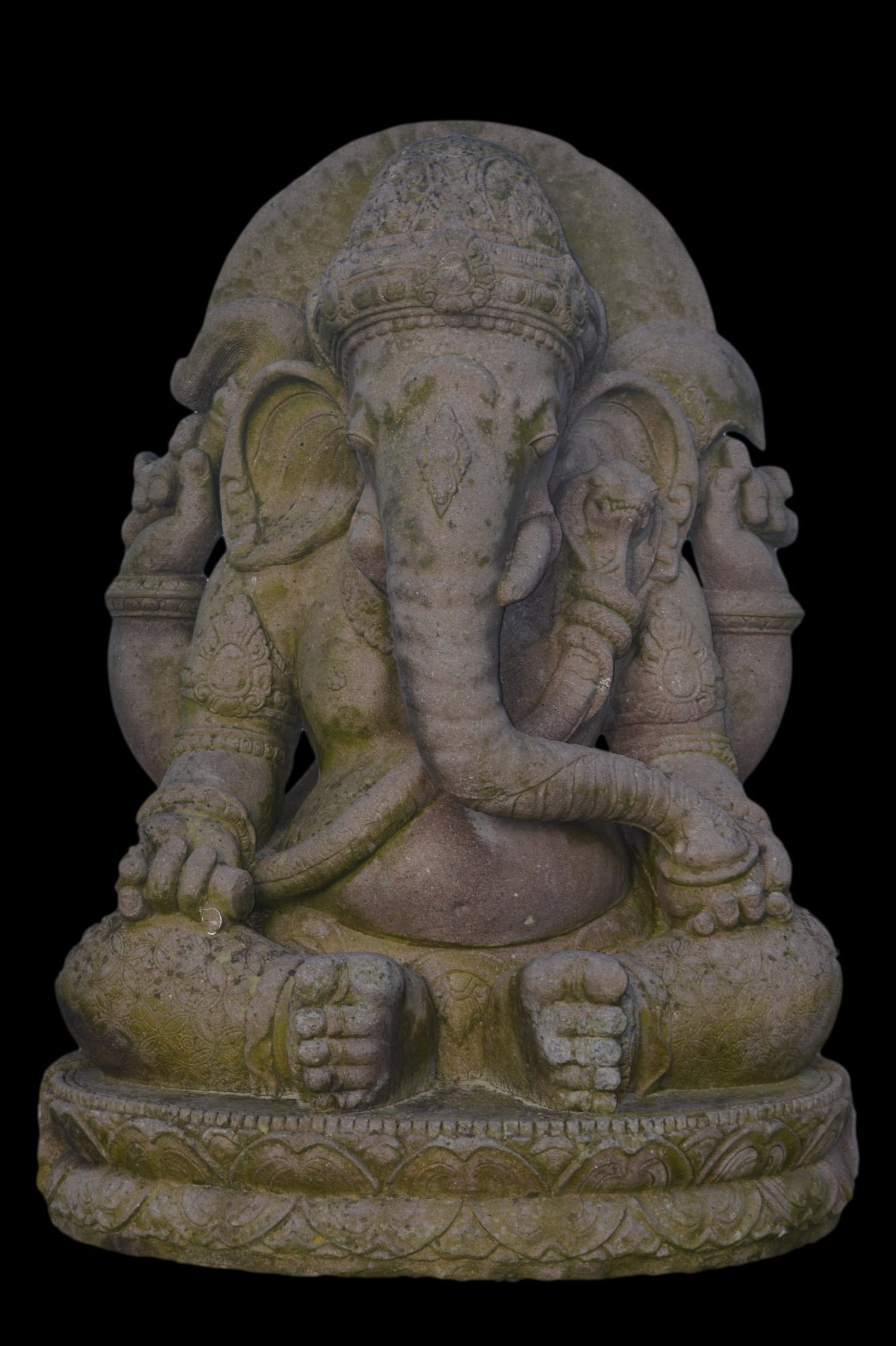 black background, God, representation, no people, creativity, faith, day, Image, spirituality, indoors, close-up, human representation, ganesha, statue, Phone HD Wallpaper