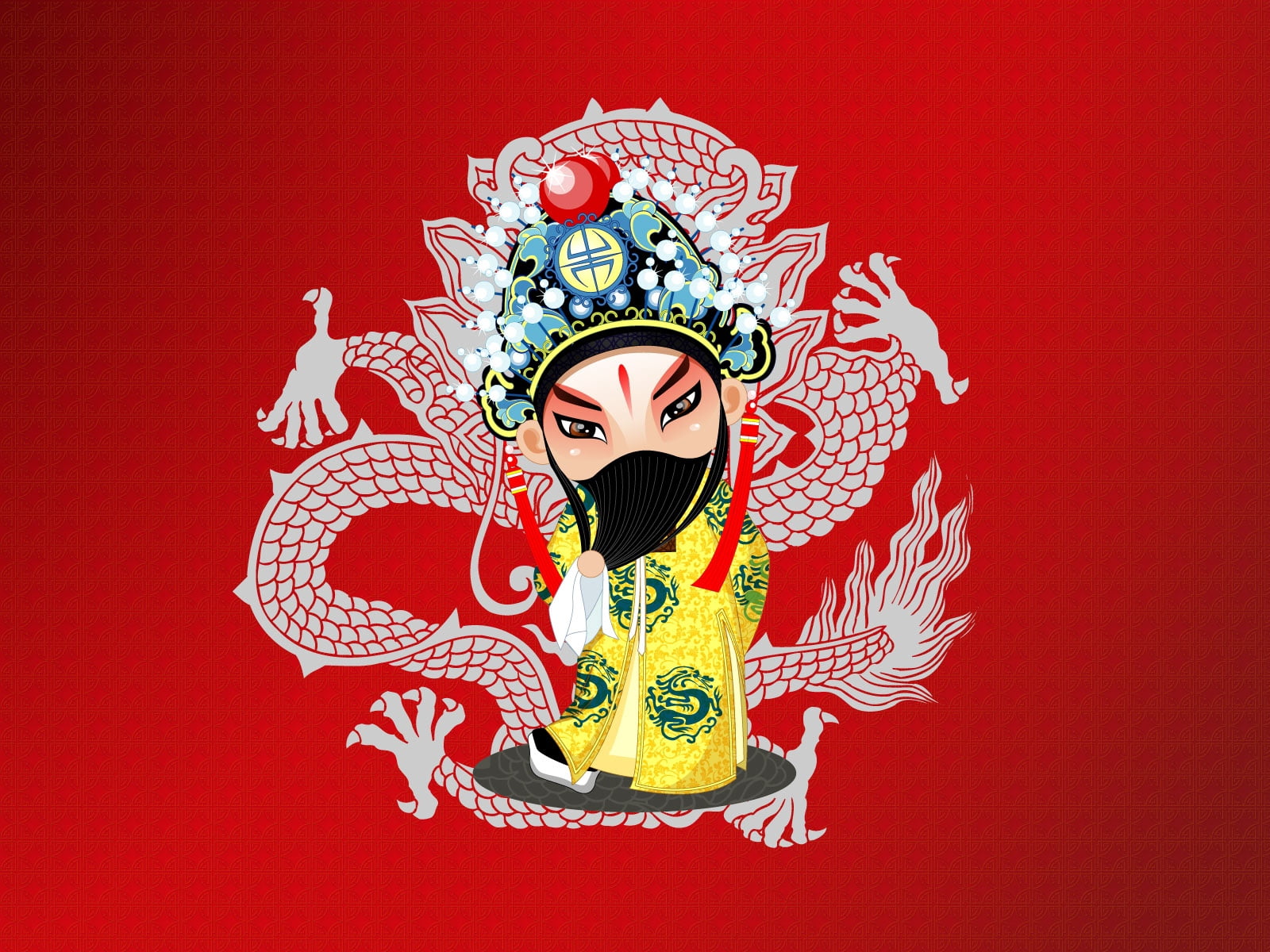 beijing opera, beautiful, architecture, one Person, illustration, ganesha, crown, front view, females, elegance, east Asian Culture, vector, decoration, HD Wallpaper