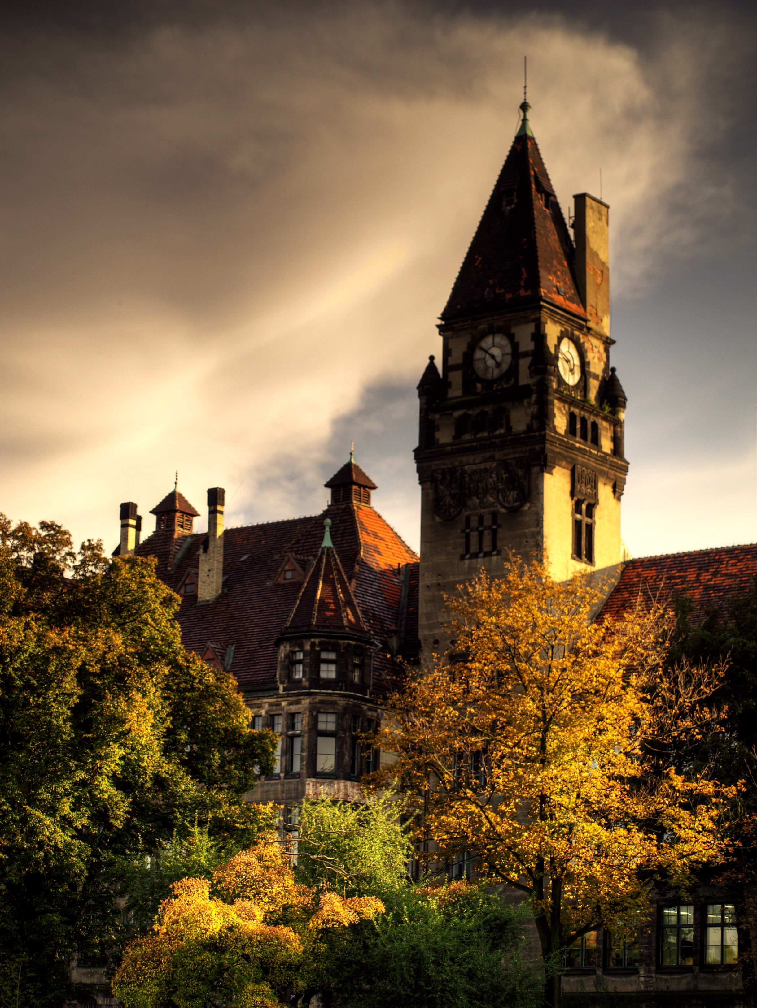 HDR, architecture, Poland, wrocław, Polish, trees, 2K, Phone HD Wallpaper