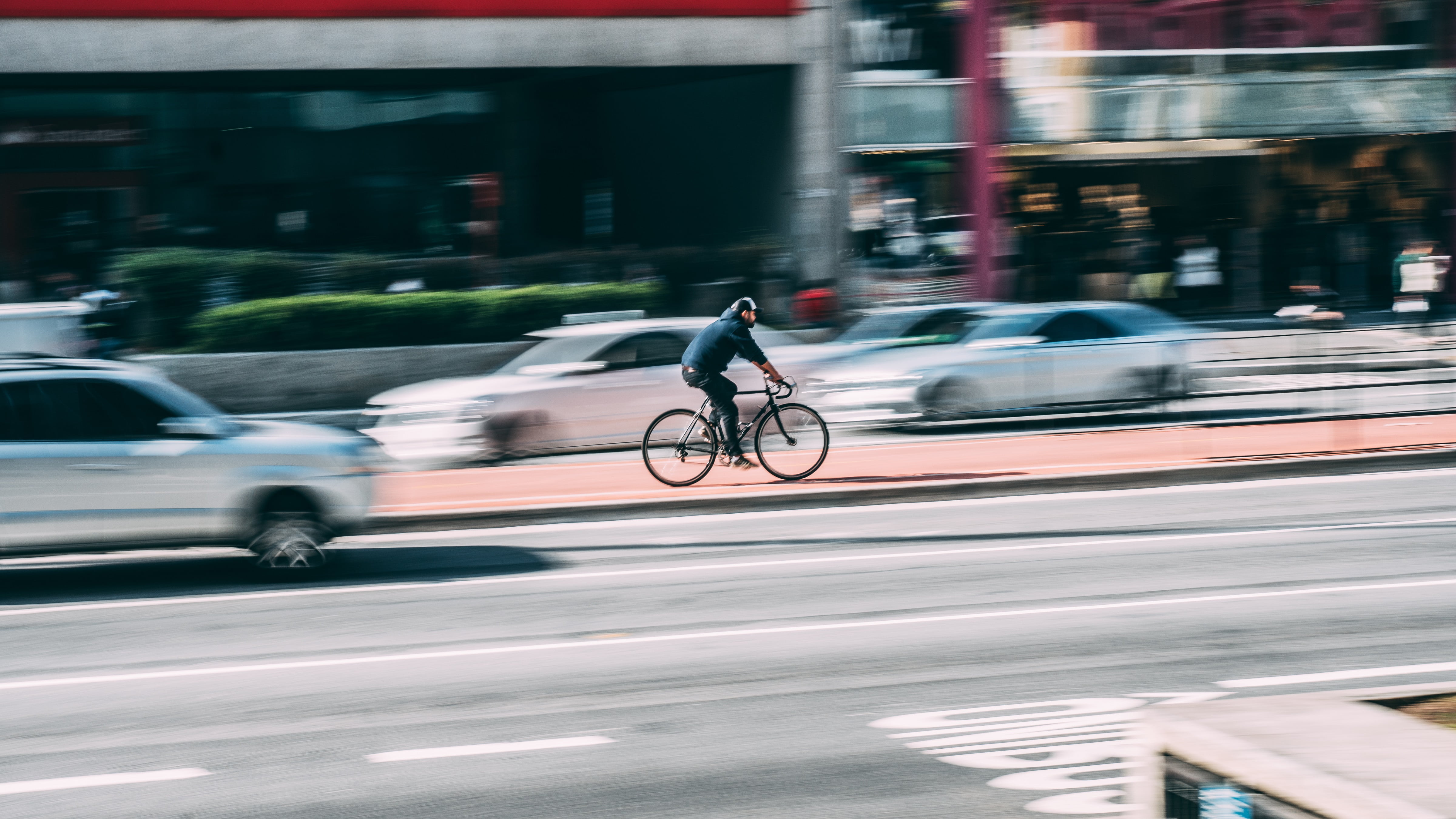busy, roads, road, riding, cycling, speed, photography, on the move, building exterior, passing, time, guy, mode of transport, activity, still, daytime, HD Wallpaper