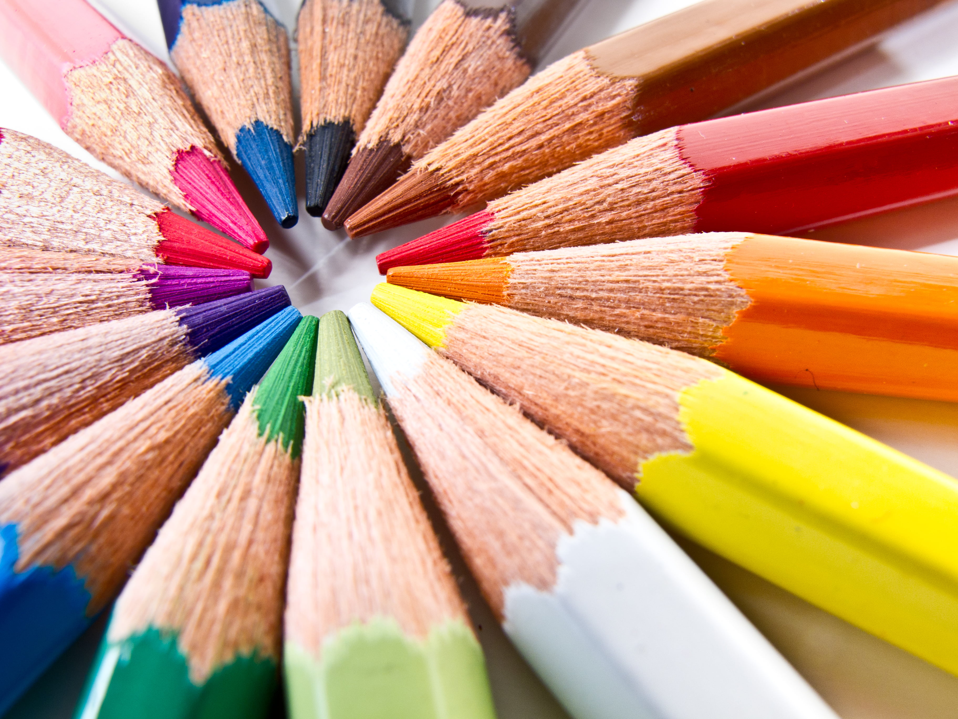 equipment, colors, group of Objects, crayon, Color, wood - Material, Macro, education, blue, SB, color Image, assorted, backgrounds, multi Colored, 2K, HD Wallpaper