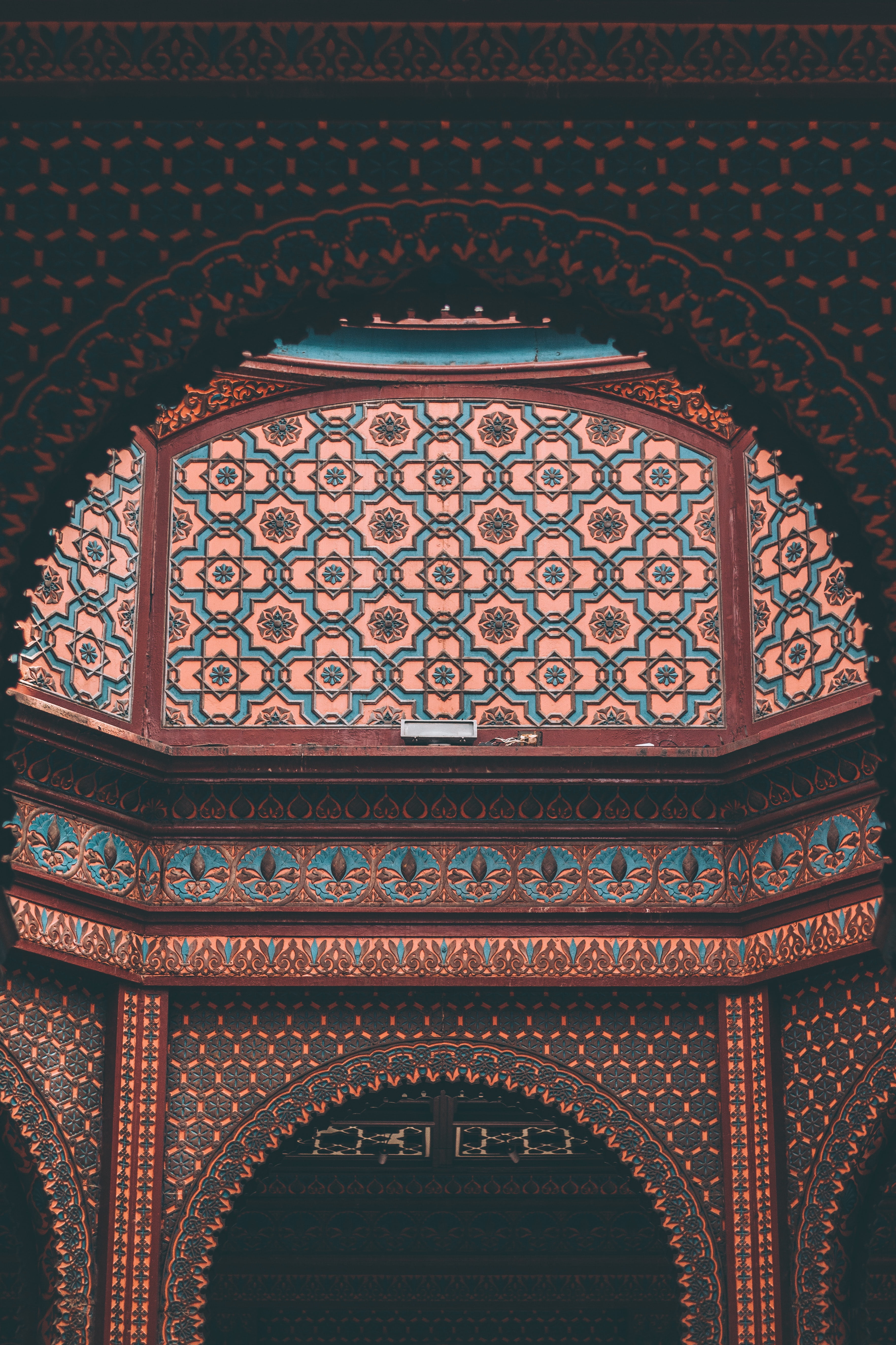 architecture, arch, art, creativity, islam, indoors, wall, infrastructure, brown, decoration, architecture and art, floral pattern, religion, floral, history, Phone HD Wallpaper