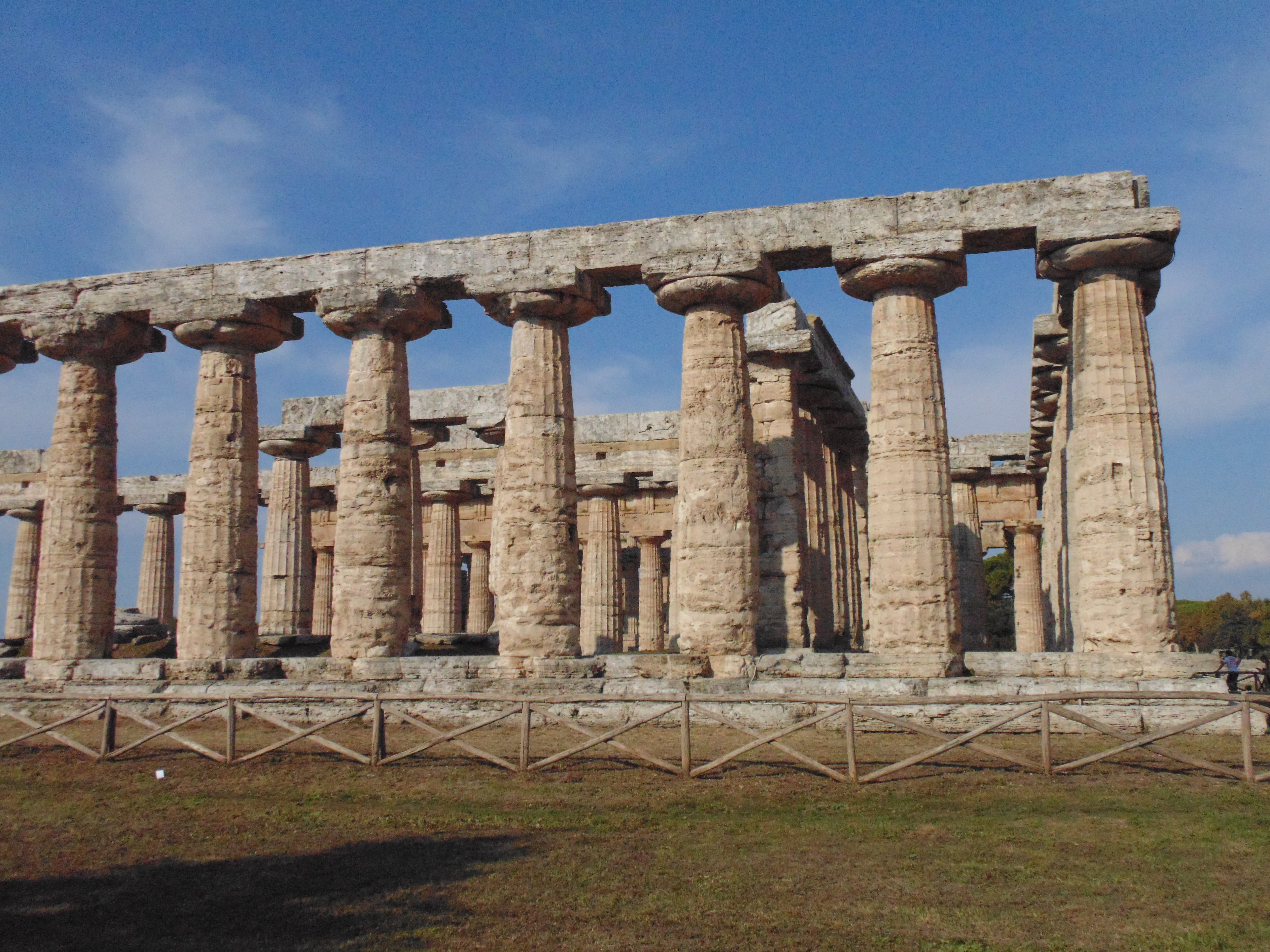 antiquity, ancient, columns, grass, old, travel destinations, arcade, greek, architectural column, ruins, damaged, the past, travel, temple, lintel, sky, HD Wallpaper
