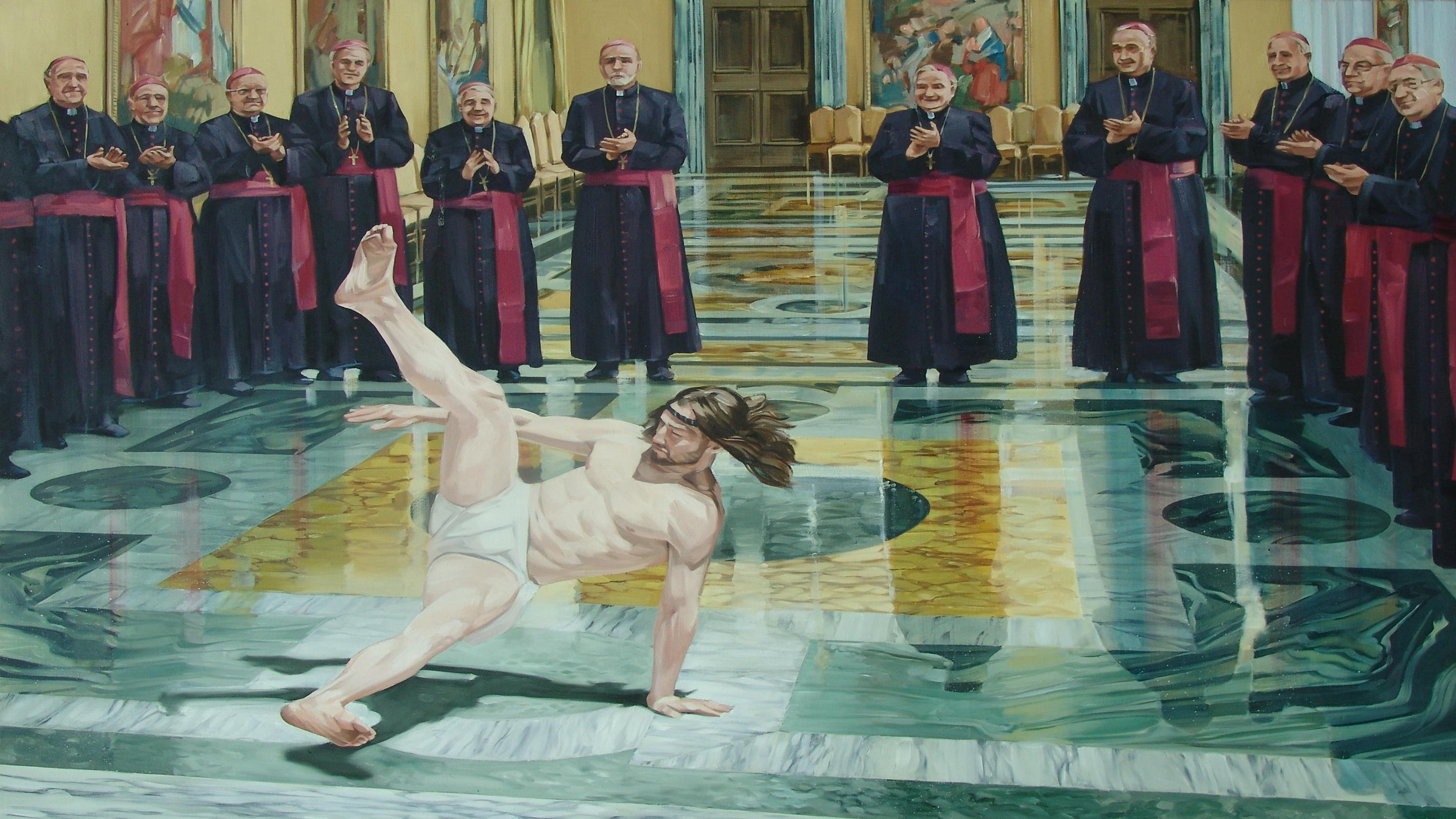 catholic, dance, 4K, 39305, funny, jesus, HD Wallpaper