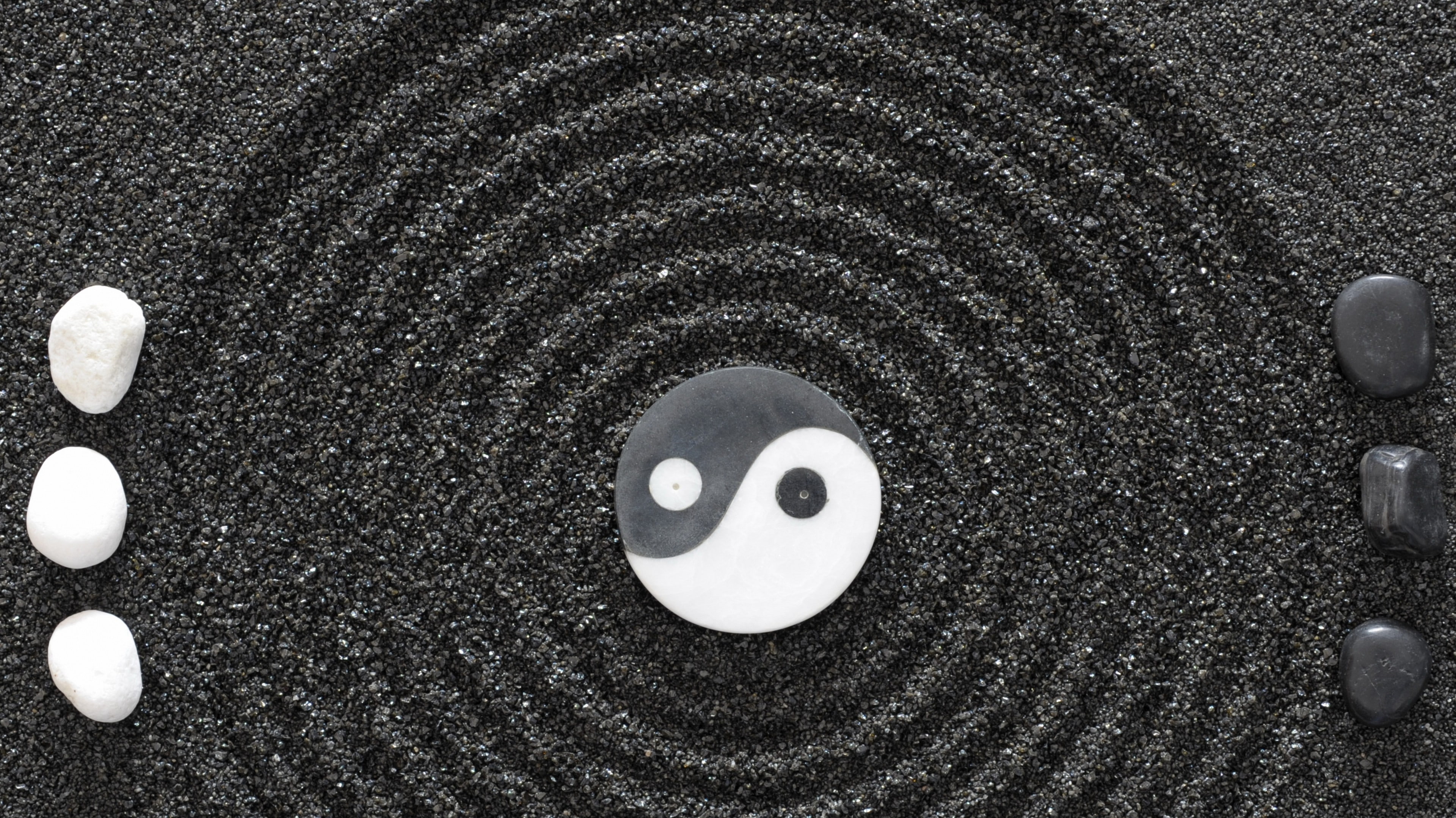 stones, Yin and Yang, 4K, HD Wallpaper