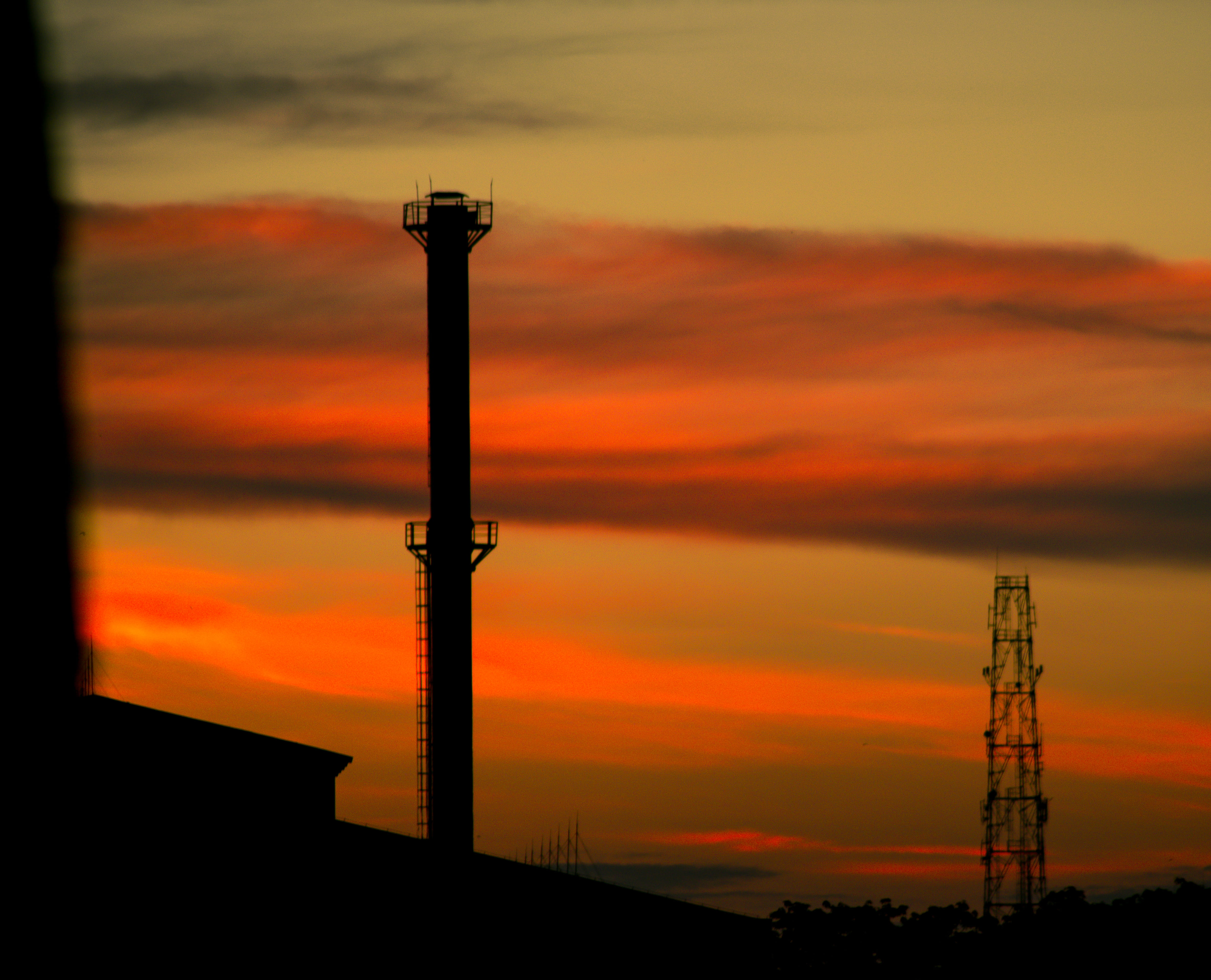 tower, electricity, power supply, no people, industrial, banten, dramatic sky, black, indonesia, tangerang, nature, red, cloud, beauty in nature, orange, HD Wallpaper