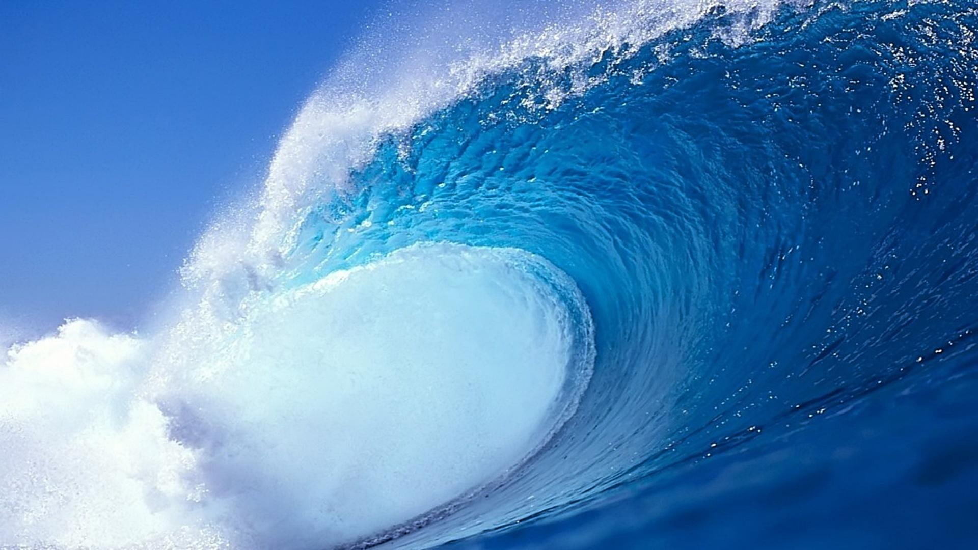ability, 3d and abstract, cool, blue, 1080P, breezing, wave, HD Wallpaper