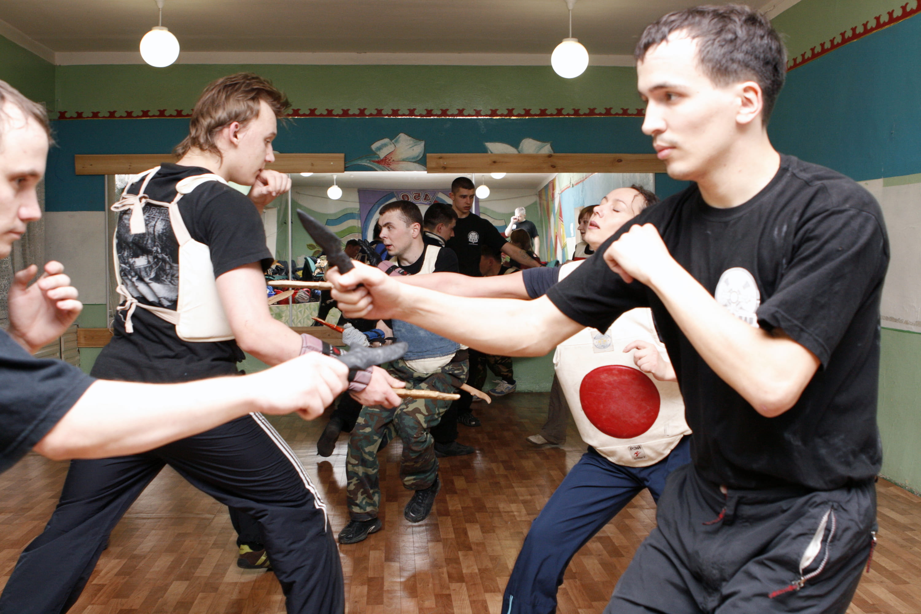 teenager, males, men, lifestyles, dancing, self, vitality, armed, teenage boys, sport, real people, weapons, holding, practising, indoors, knife, 2K, young men, HD Wallpaper