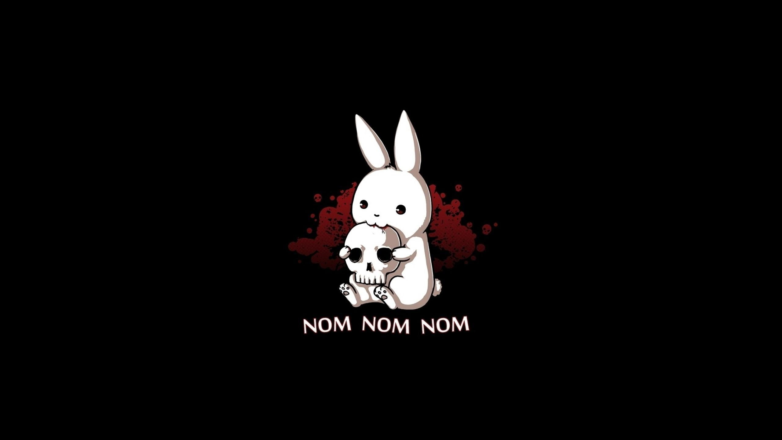 2K, hare, nom nom nom, skull, HD Wallpaper