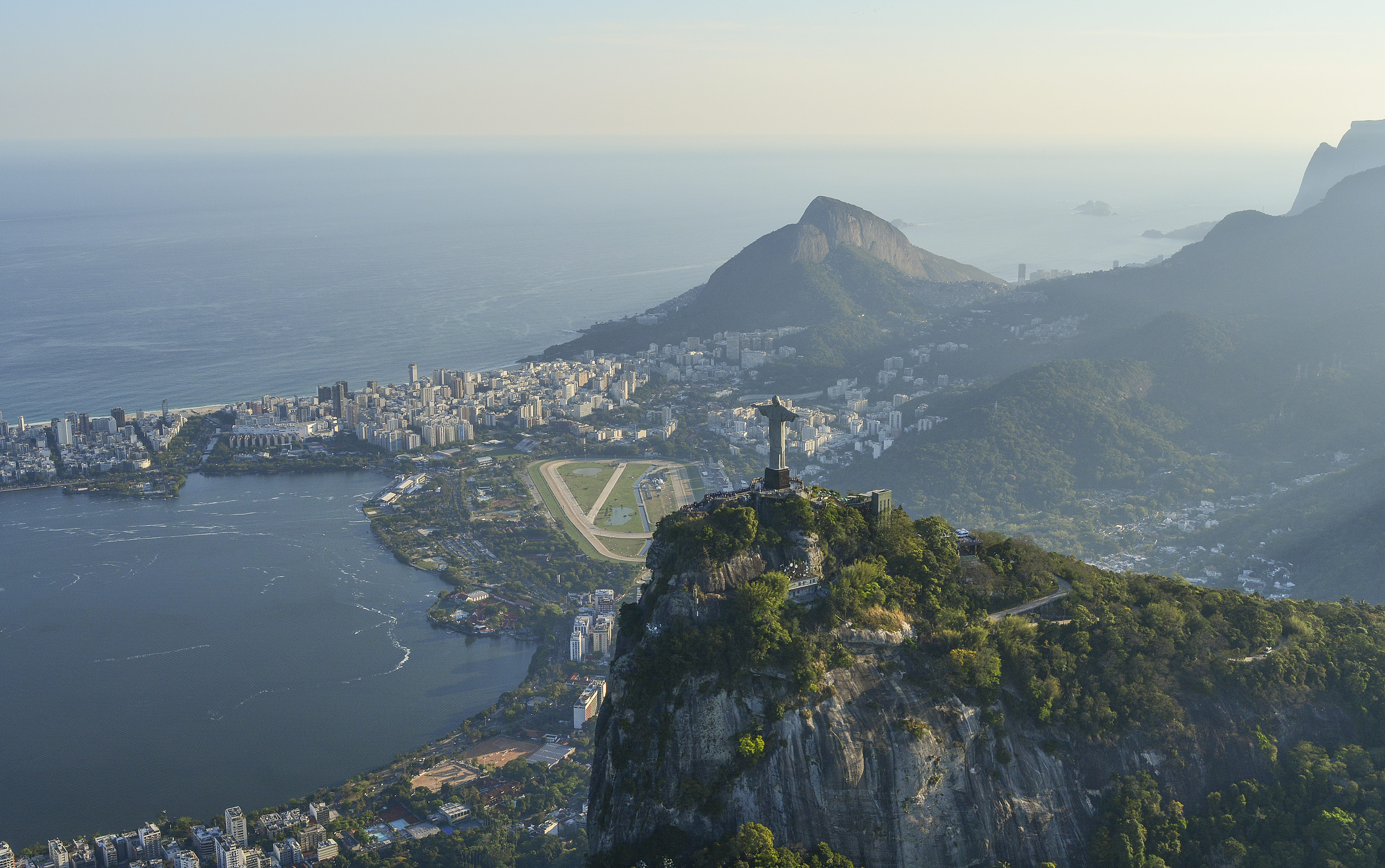 rio, janeiro, mountain, built structure, christ, monument, cityscape, architecture, high angle view, coast, photography, bay, redeemer, nature, city, building exterior, HD Wallpaper