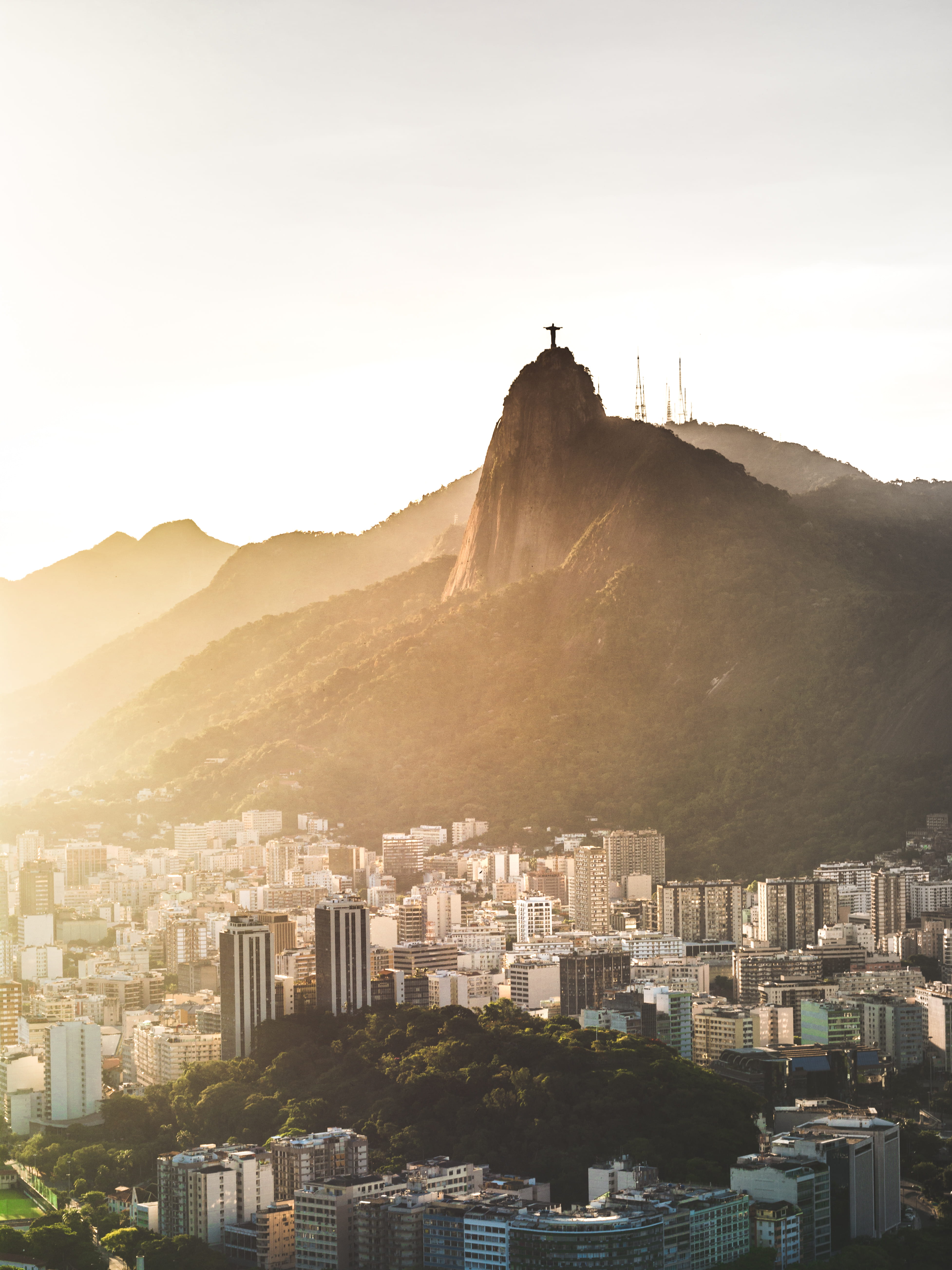 architecture, sky, rio, no people, skyscraper, high angle view, nature, day, concrete, residential district, outdoors, cityscape, travel destinations, daytime, Phone HD Wallpaper