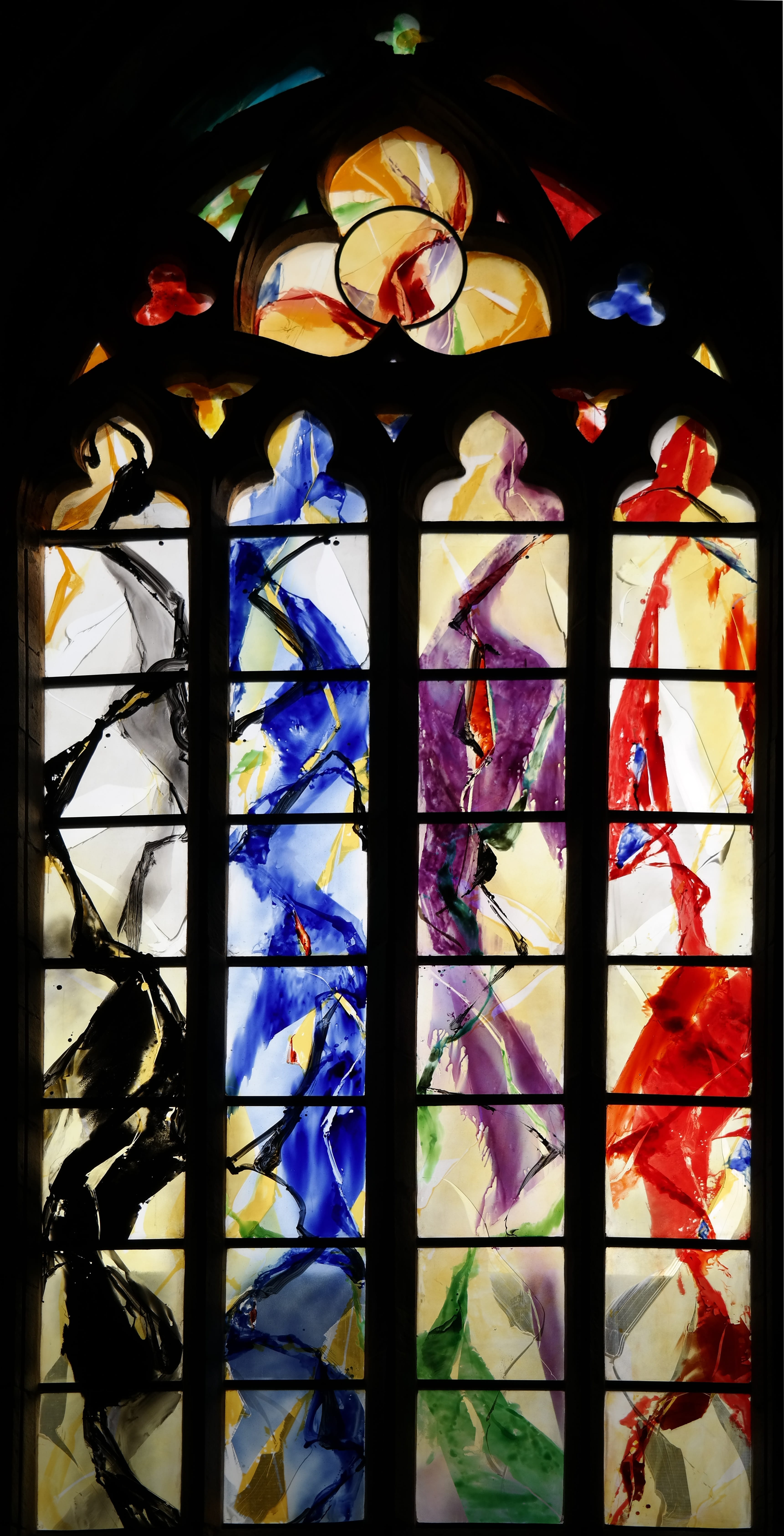 holy spirit, belief, creativity, 5K, night, cathedral, art and craft, decoration, yellow, glass, church window, trinity, son, father, glass - material, Phone HD Wallpaper