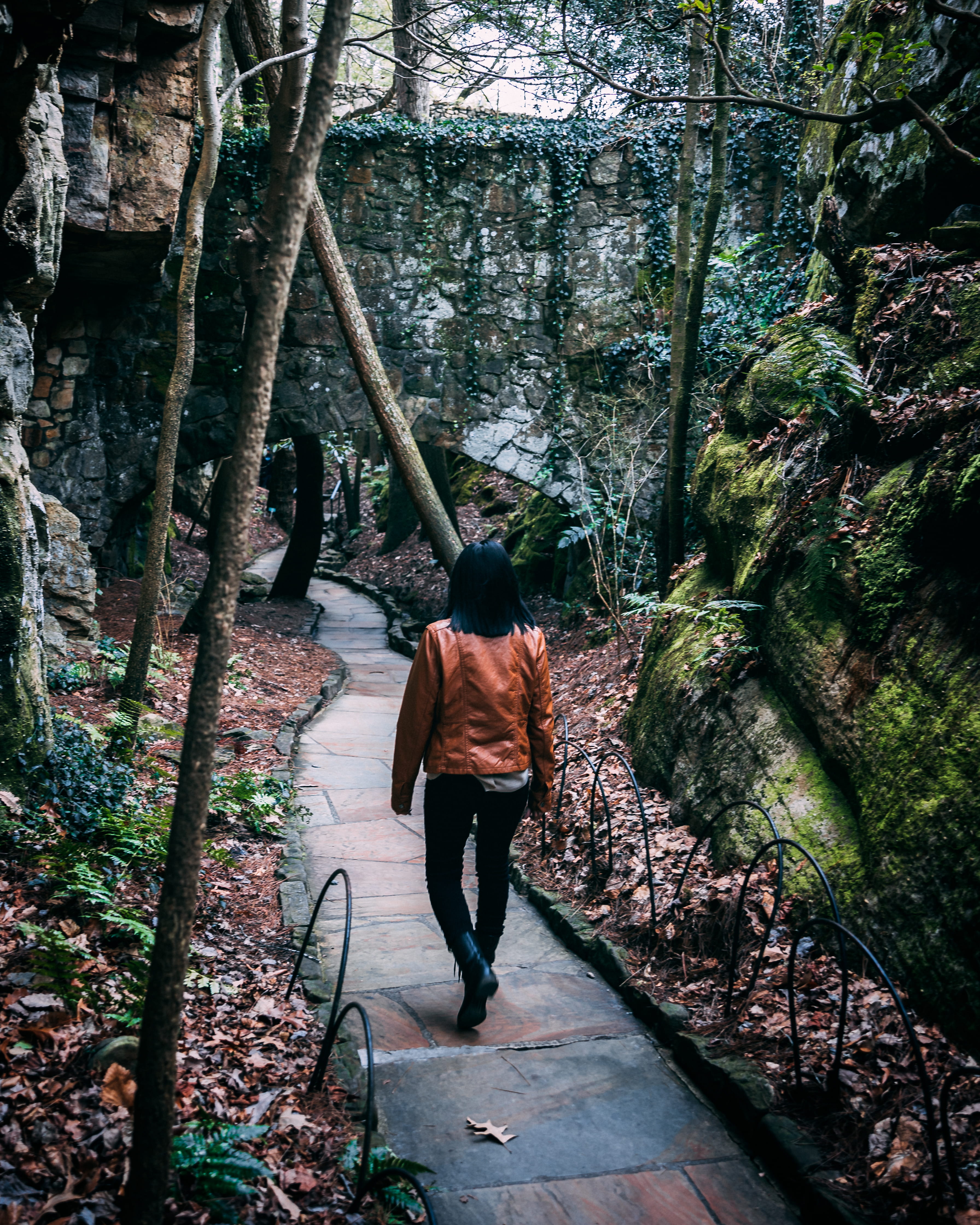shoe, walking, plant, path, apparel, leisure activity, human, 4K, footpath, forest, real people, one person, arbour, full length, outdoors, lifestyles, Phone HD Wallpaper