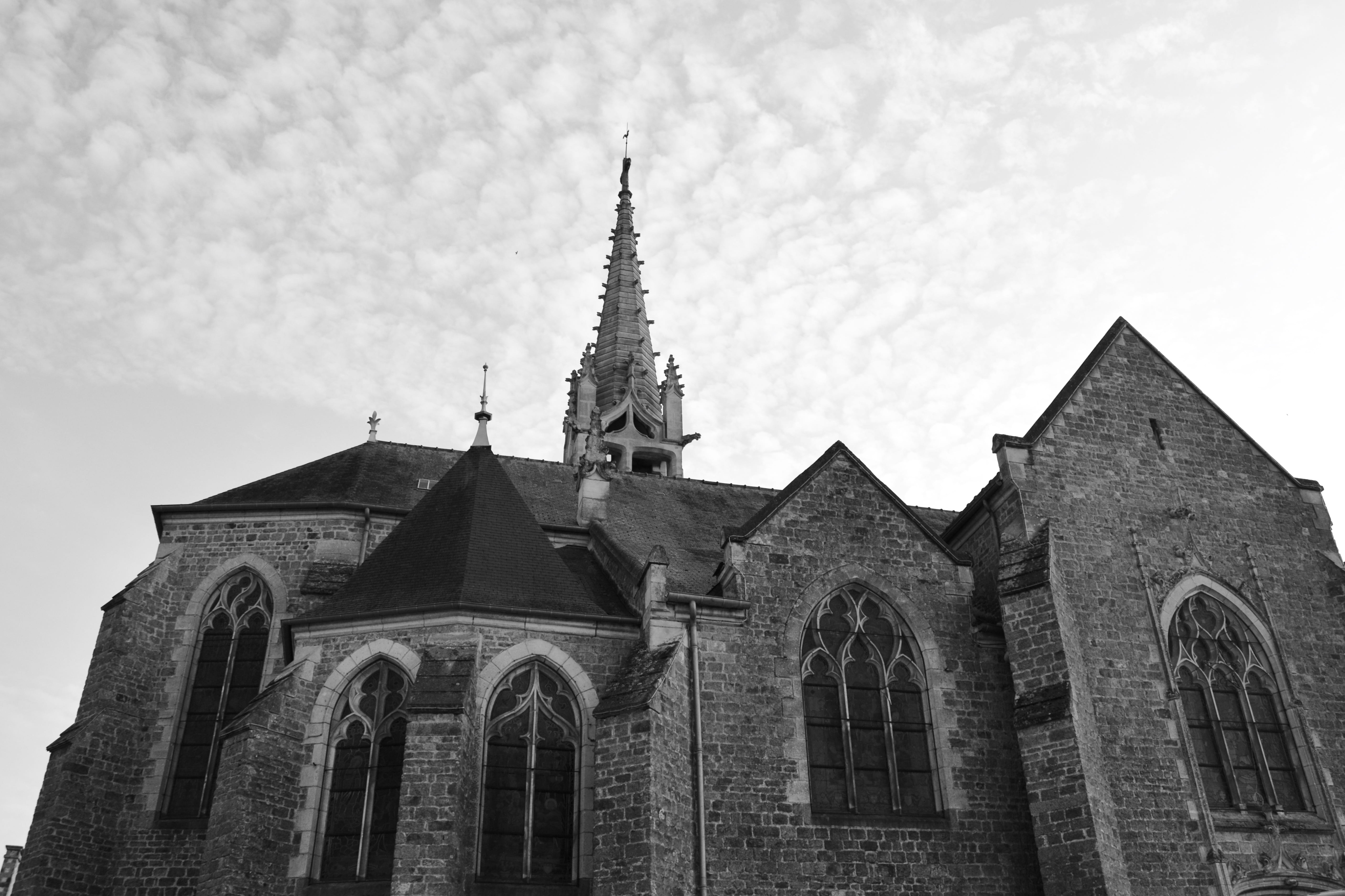 arch, no people, gothic style, day, the past, 5K, épiniac britain, outdoors, sky, stones, tower, nature, spirituality, low angle view, building exterior, HD Wallpaper