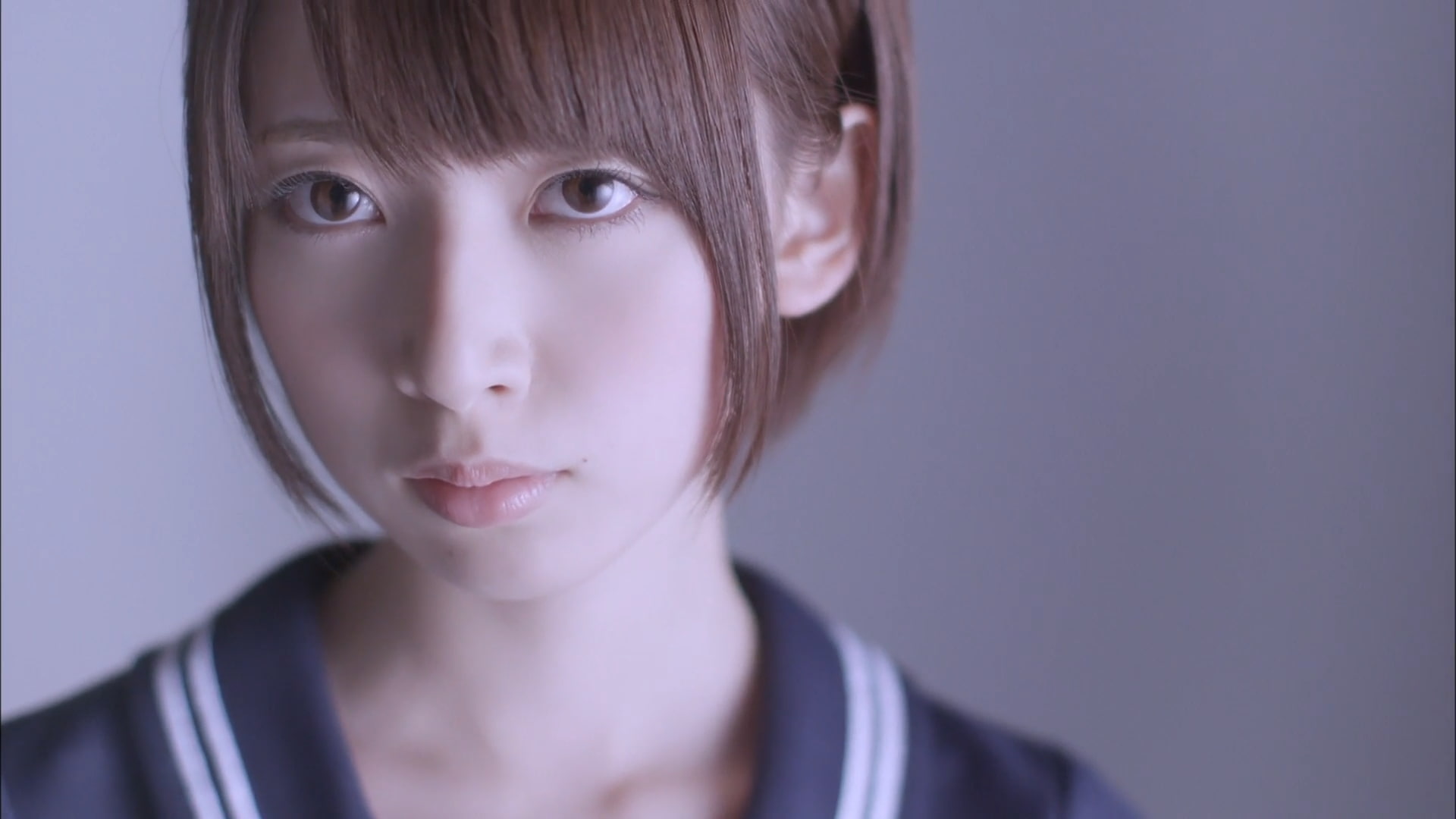 short hair, singer, Nogizaka46, Asian, brunette, women, Japanese, face, looking at viewer, 1080P, HD Wallpaper