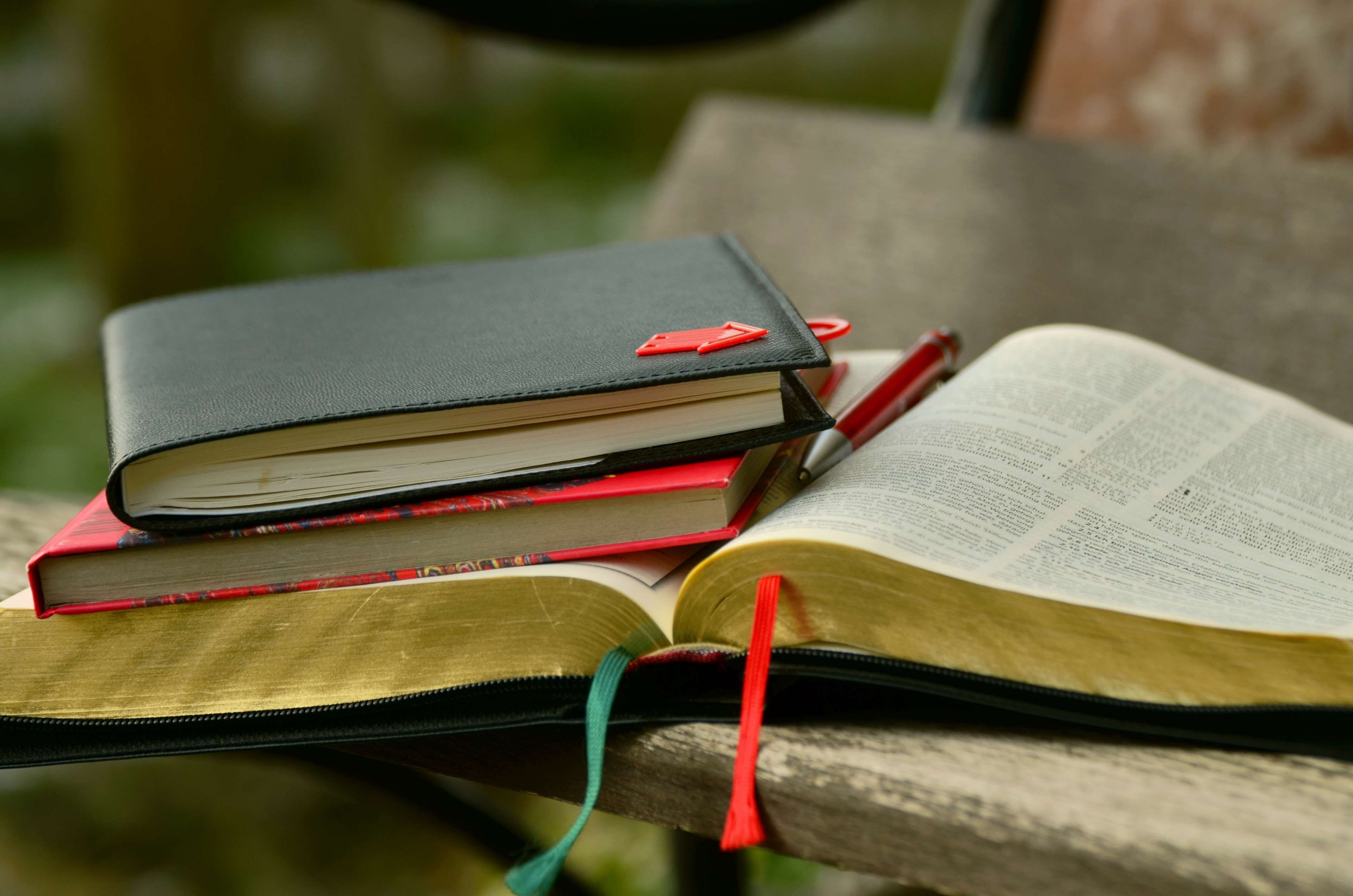 no people, books, notebook, 4K, textbook, page, education, focus on foreground, bookmarks, book, open, research, close-up, still life, study, note pad, HD Wallpaper