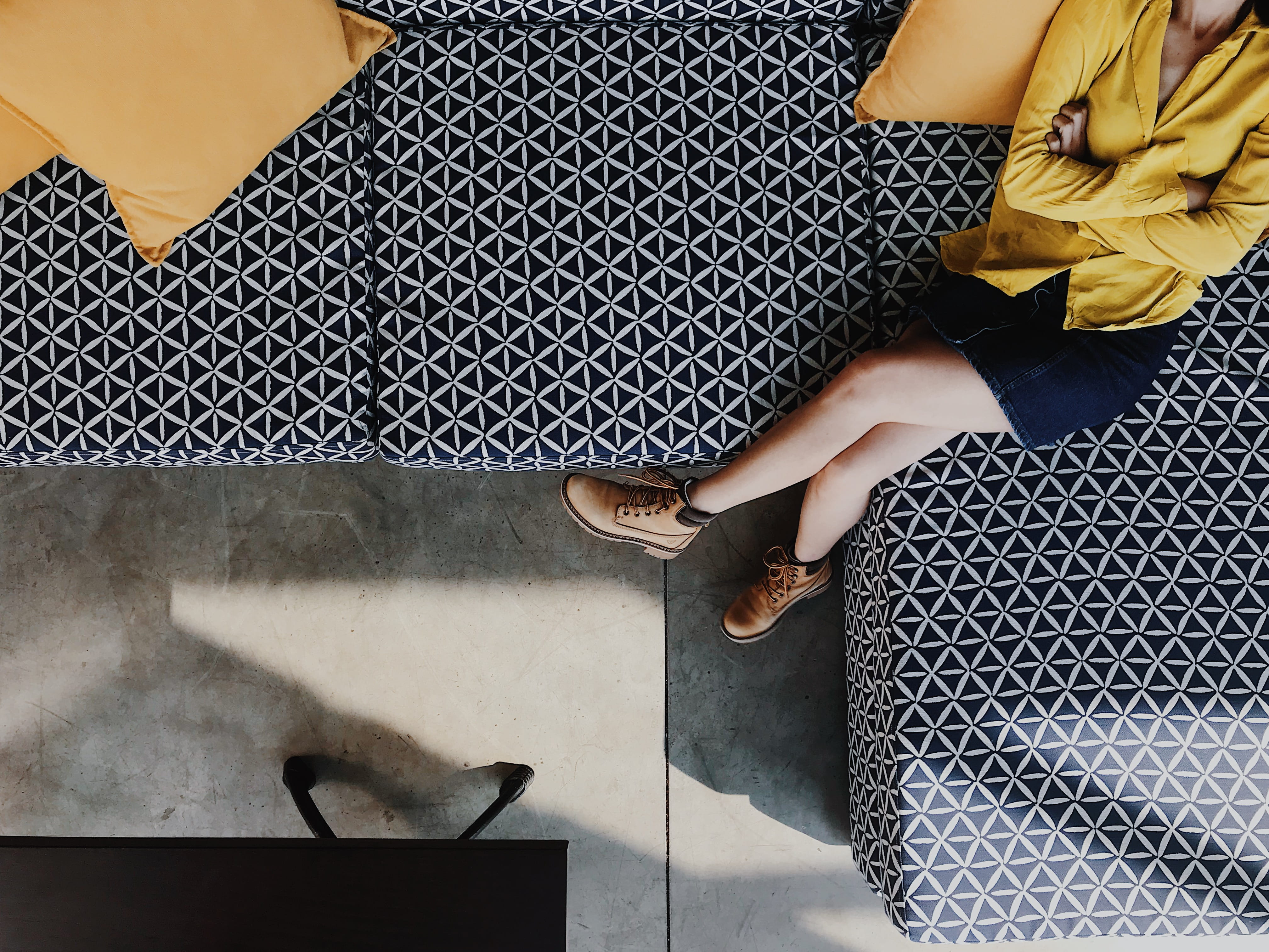indoors, tbilisi, pattern, sitting, real people, town, footwear, leisure activity, human, overcoat, angle, architecture, women, head, clothing, sofa, georgia, HD Wallpaper