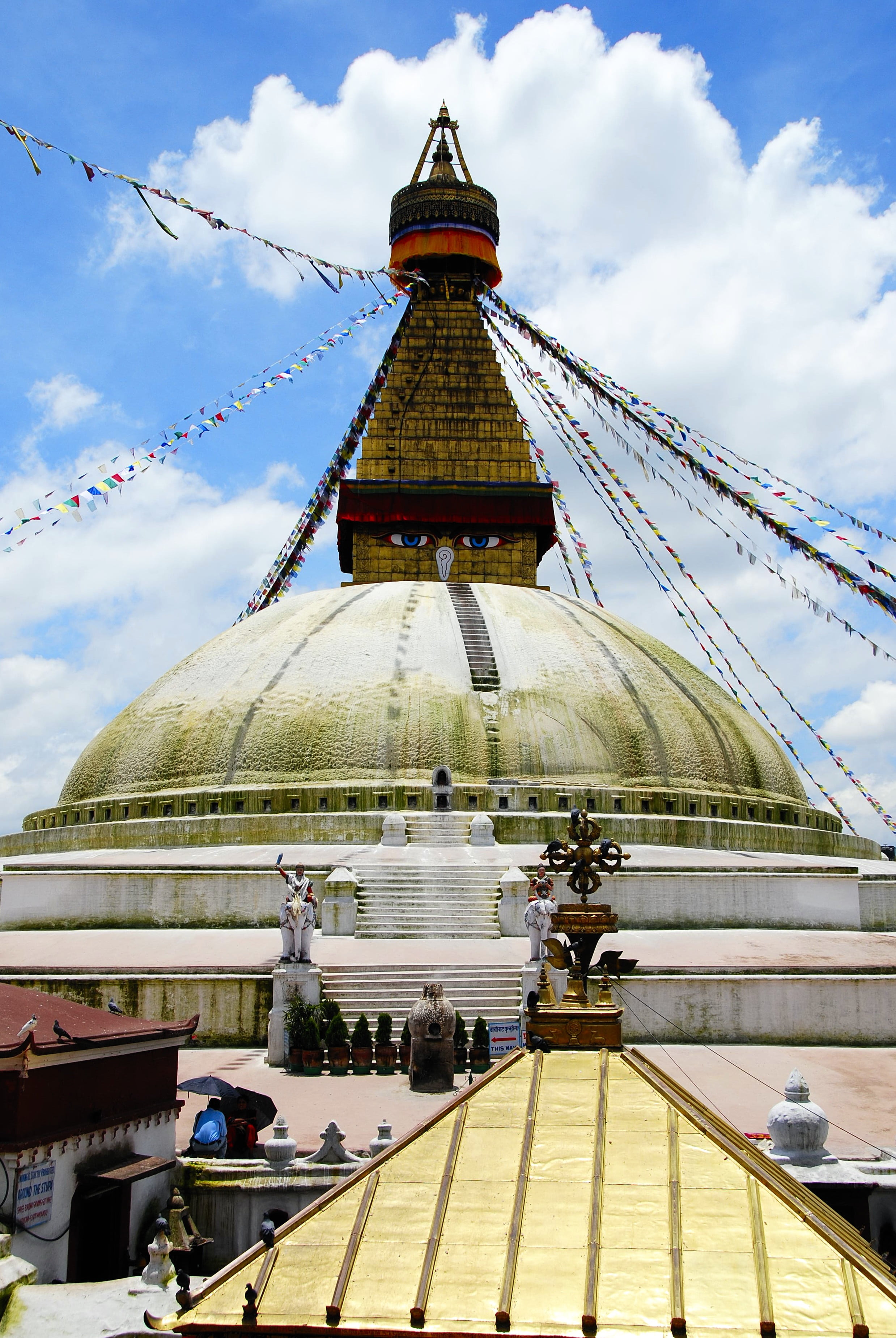 place of worship, travel destinations, history, culture, nature, 2K, asia, tourism, group of people, building exterior, belief, nepal, cloud - sky, building, Phone HD Wallpaper