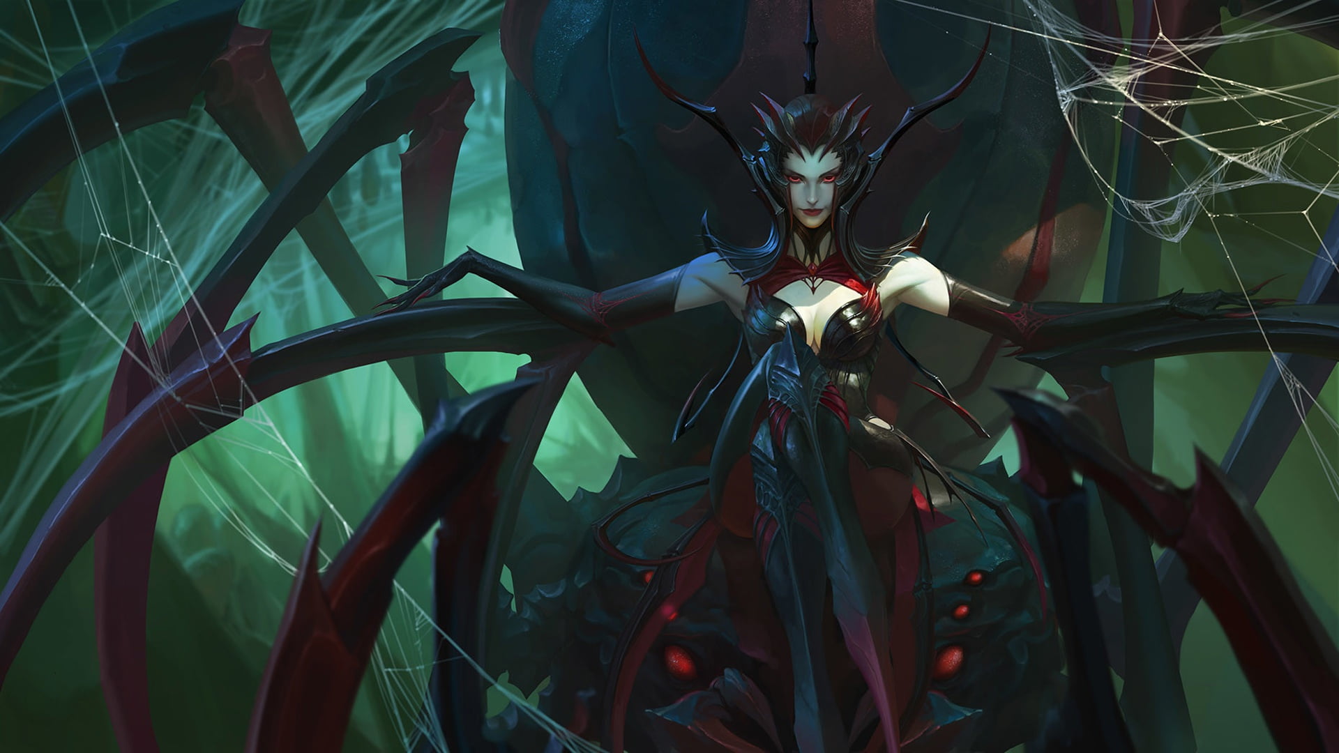 League Fan Art, 1080P, the spider Queen, Bayard Wu, spider queen, HD Wallpaper