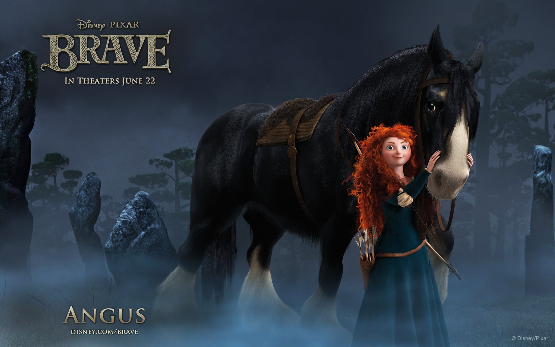 animal, one animal, sign, mammal, Merida, vertebrate, no people, day, representation, horse, Angus, disney, pixar, architecture, Brave, domestic animals, HD Wallpaper