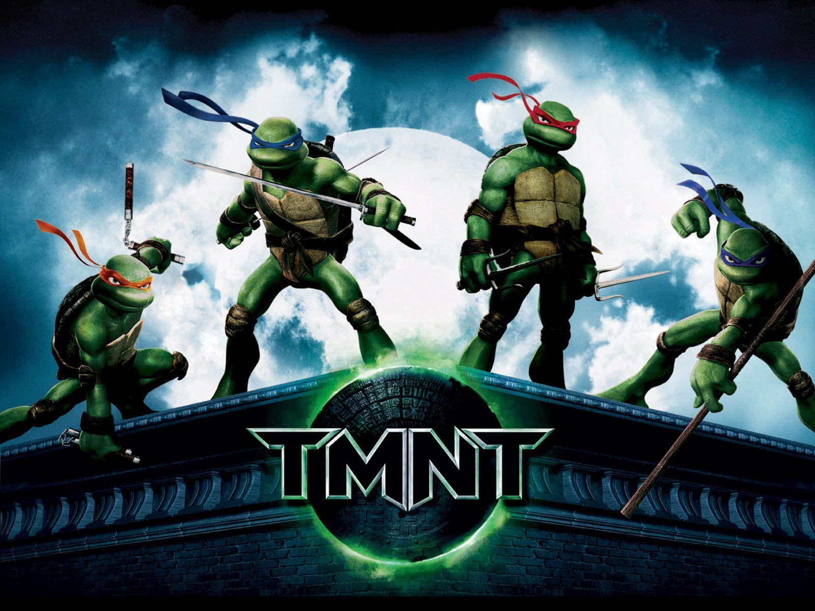 Michelangelo (TMNT), 720P, built structure, Leonardo (TMNT), western script, male likeness, communication, representation, Donatello (TMNT), Teenage Mutant Ninja Turtles, HD Wallpaper
