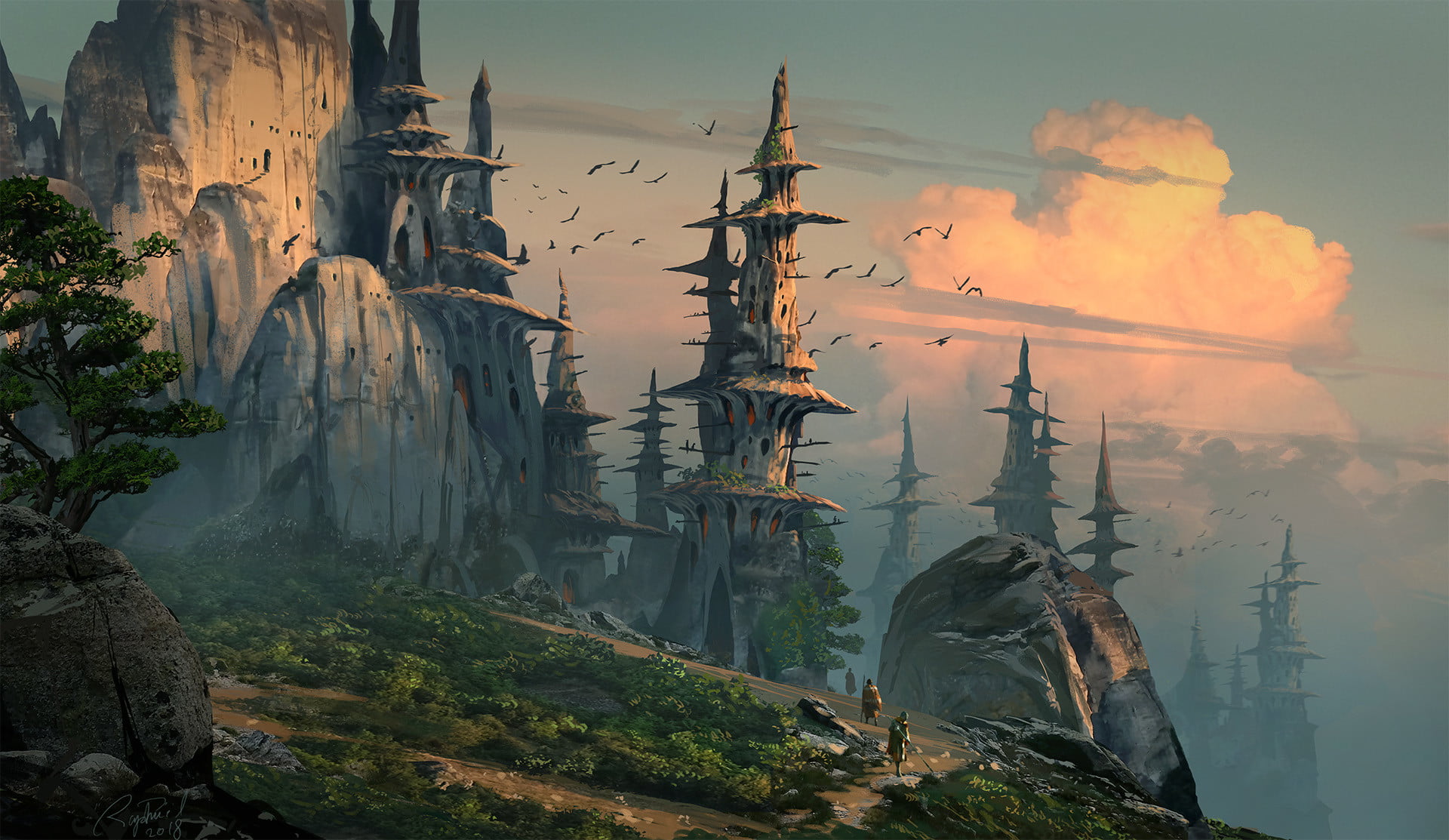 1080P, landscape, Raphael Lacoste, HD Wallpaper