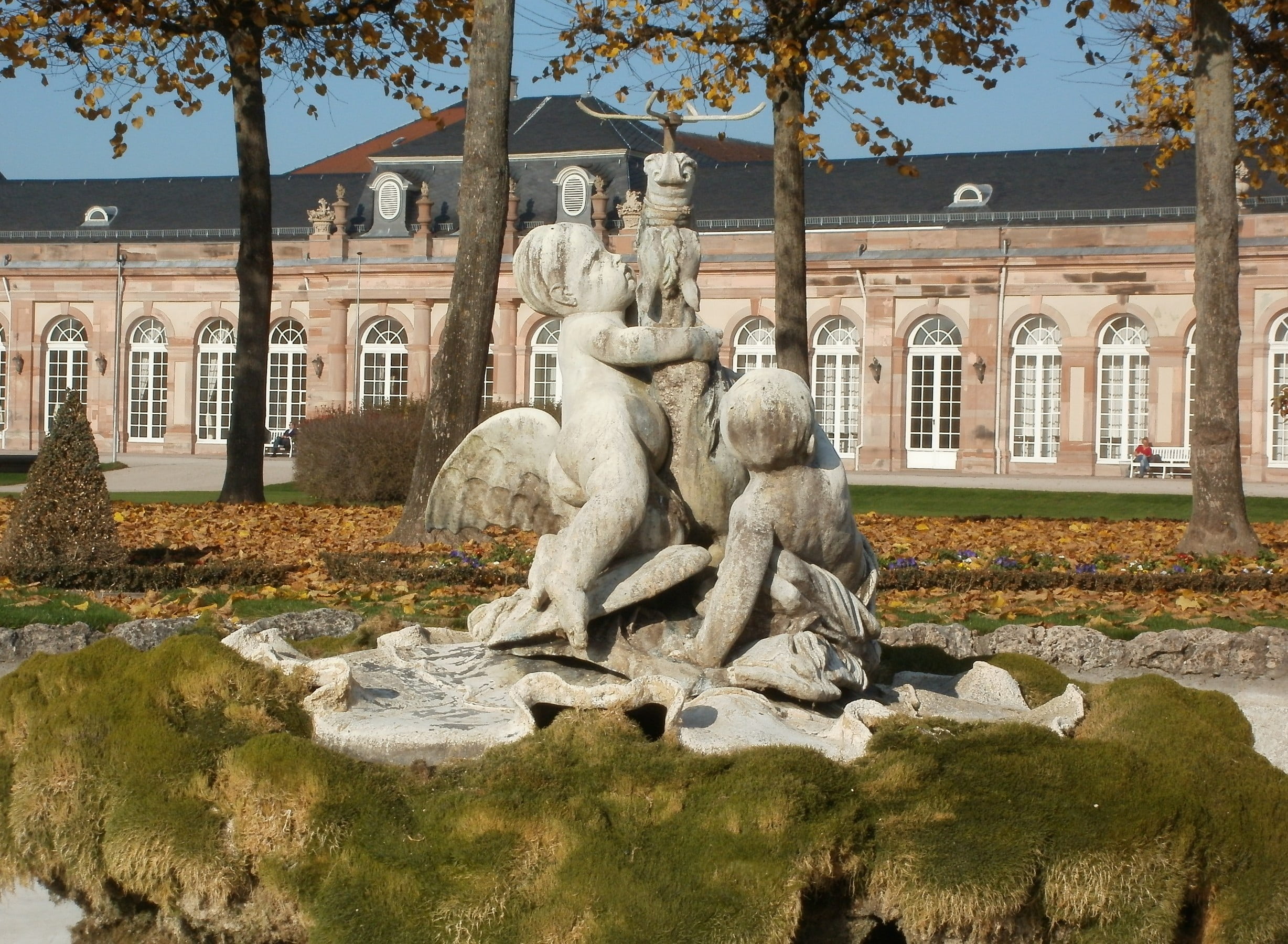 craft, no people, built structure, children, arch, fountain, nature, monument, 1080P, royal, historic, culture, history, putti, art and craft, tree, male likeness, HD Wallpaper