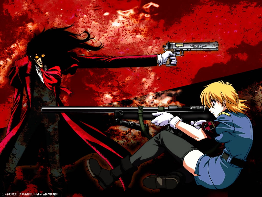 vampire, art, ceres, hd, hellsing, 480P, alucard, anime, amp, HD Wallpaper