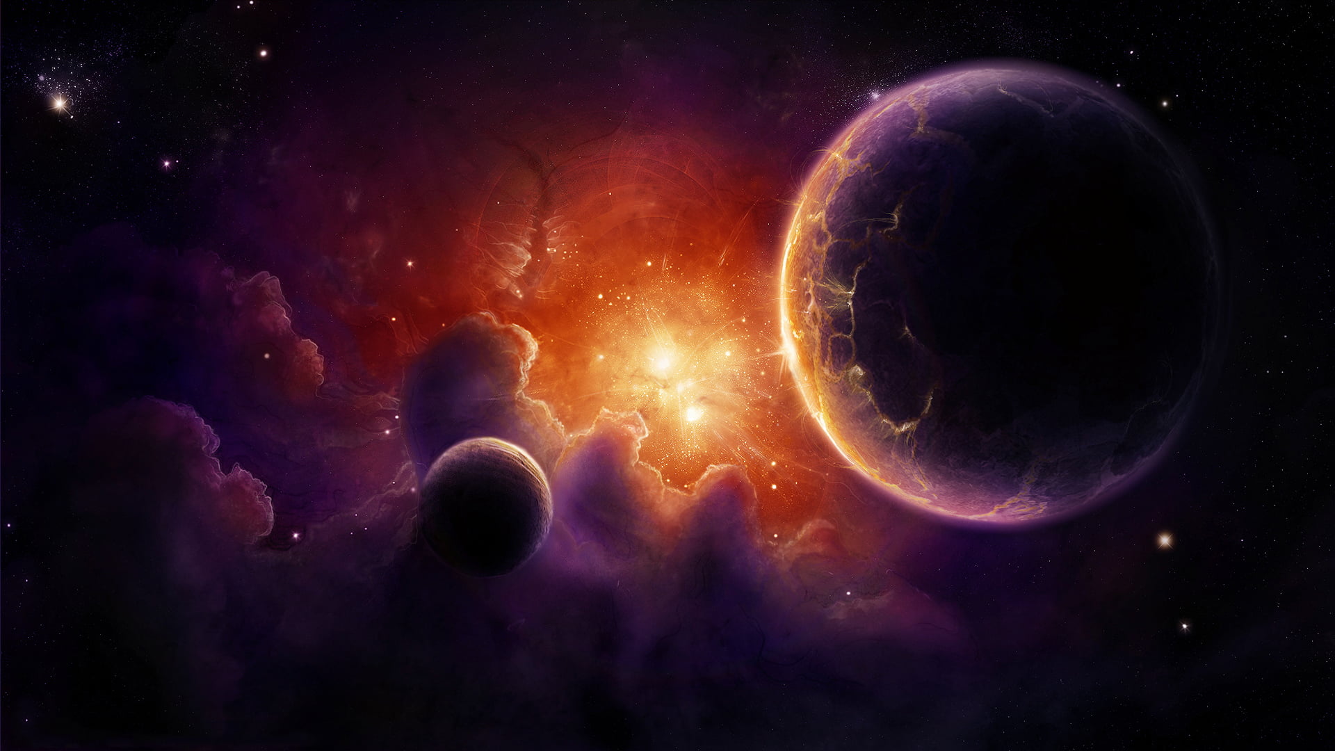 digital, star - space, space, galaxy, no people, sphere, dark, light - natural phenomenon, night, planet - space, Nebula, red, outdoors, Planet, HD Wallpaper