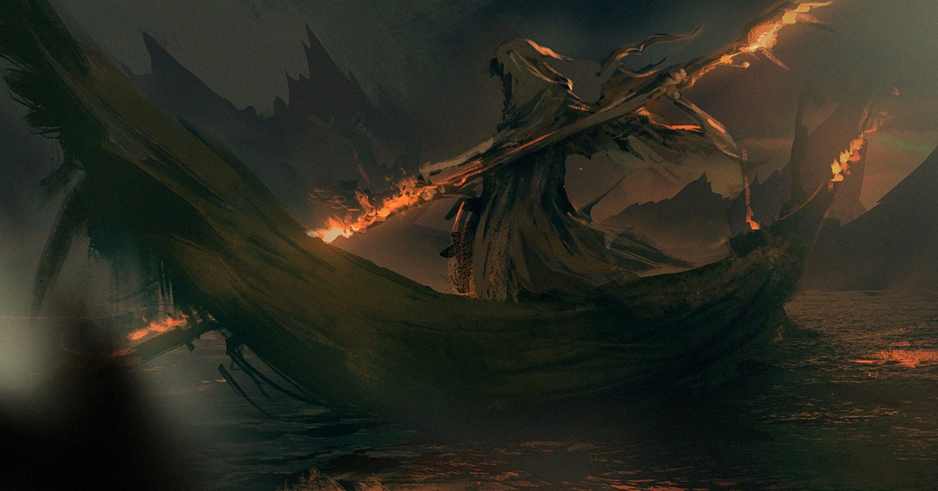 Fantasy, 1080P, Boat, Dark, Charon (Mythology), HD Wallpaper