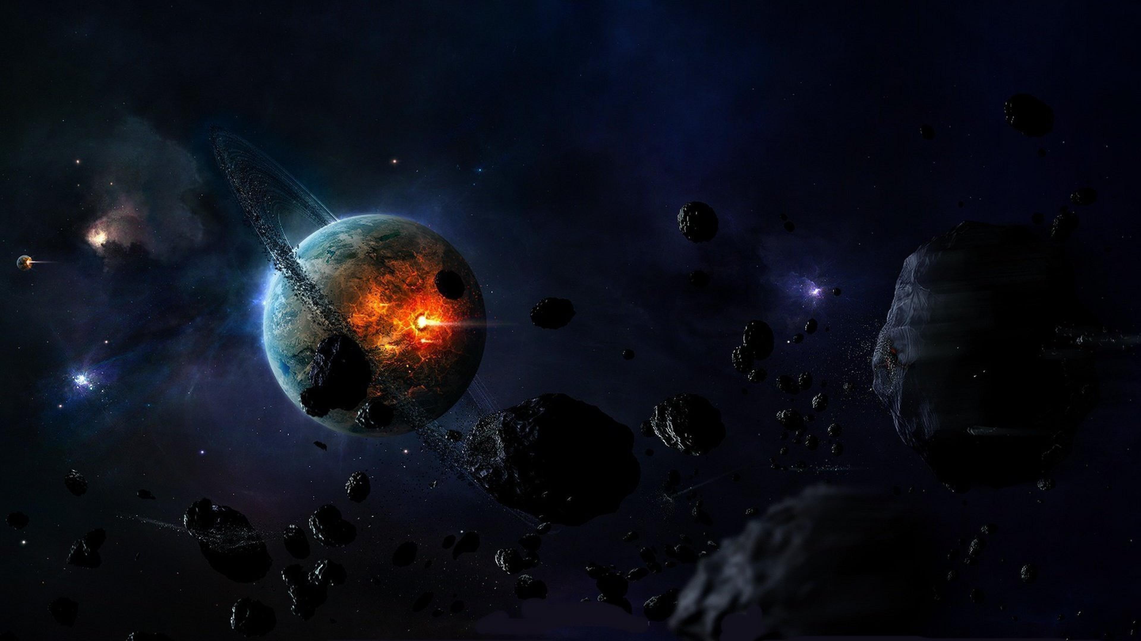 cosmos, 4K, galaxies, universe, astronomy, planet, meteors, HD Wallpaper