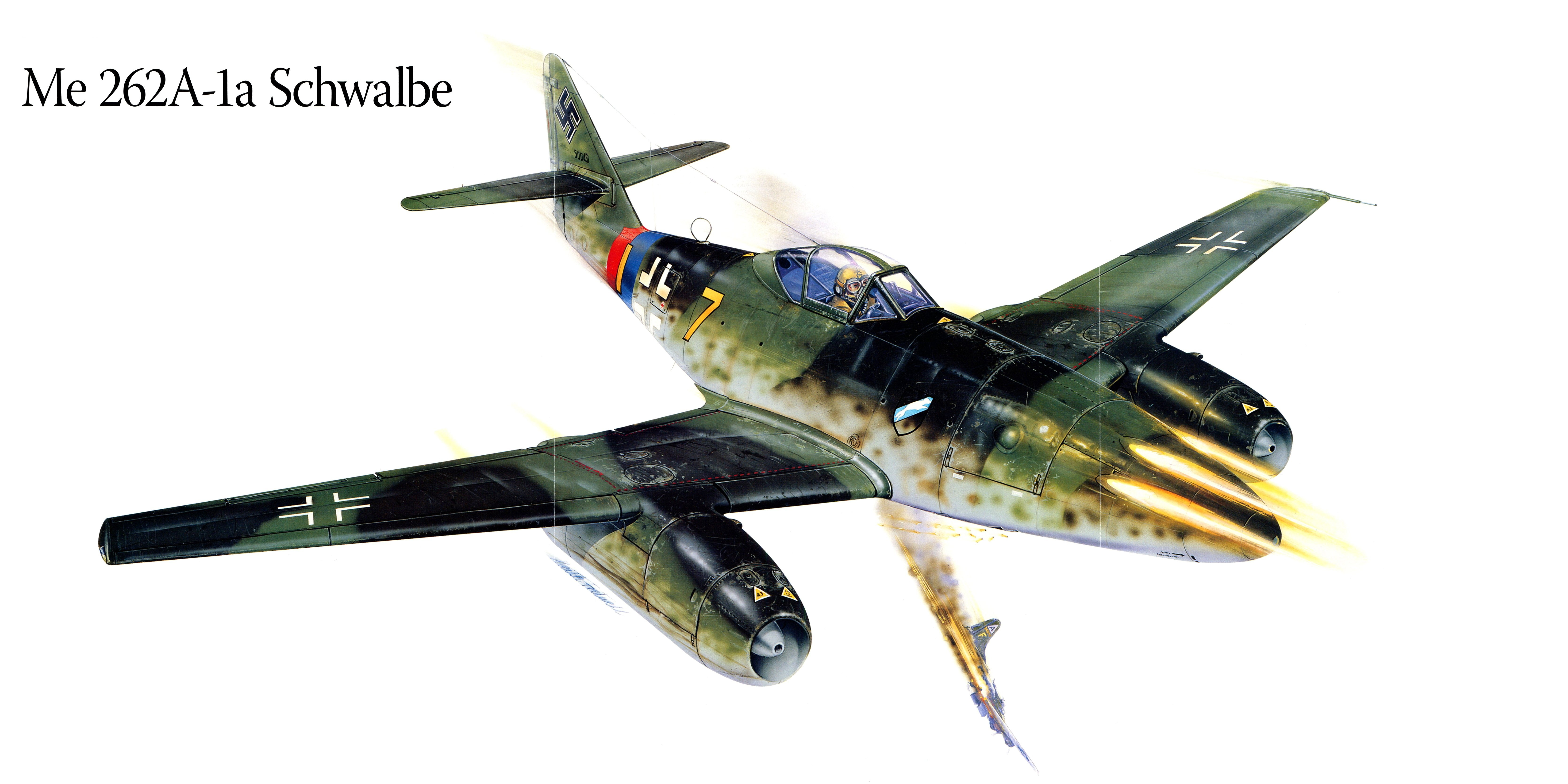war, aircraft, weapon, art, painting, airplane, 5K, me-262a-1a, military, schwalbe, fighter, HD Wallpaper