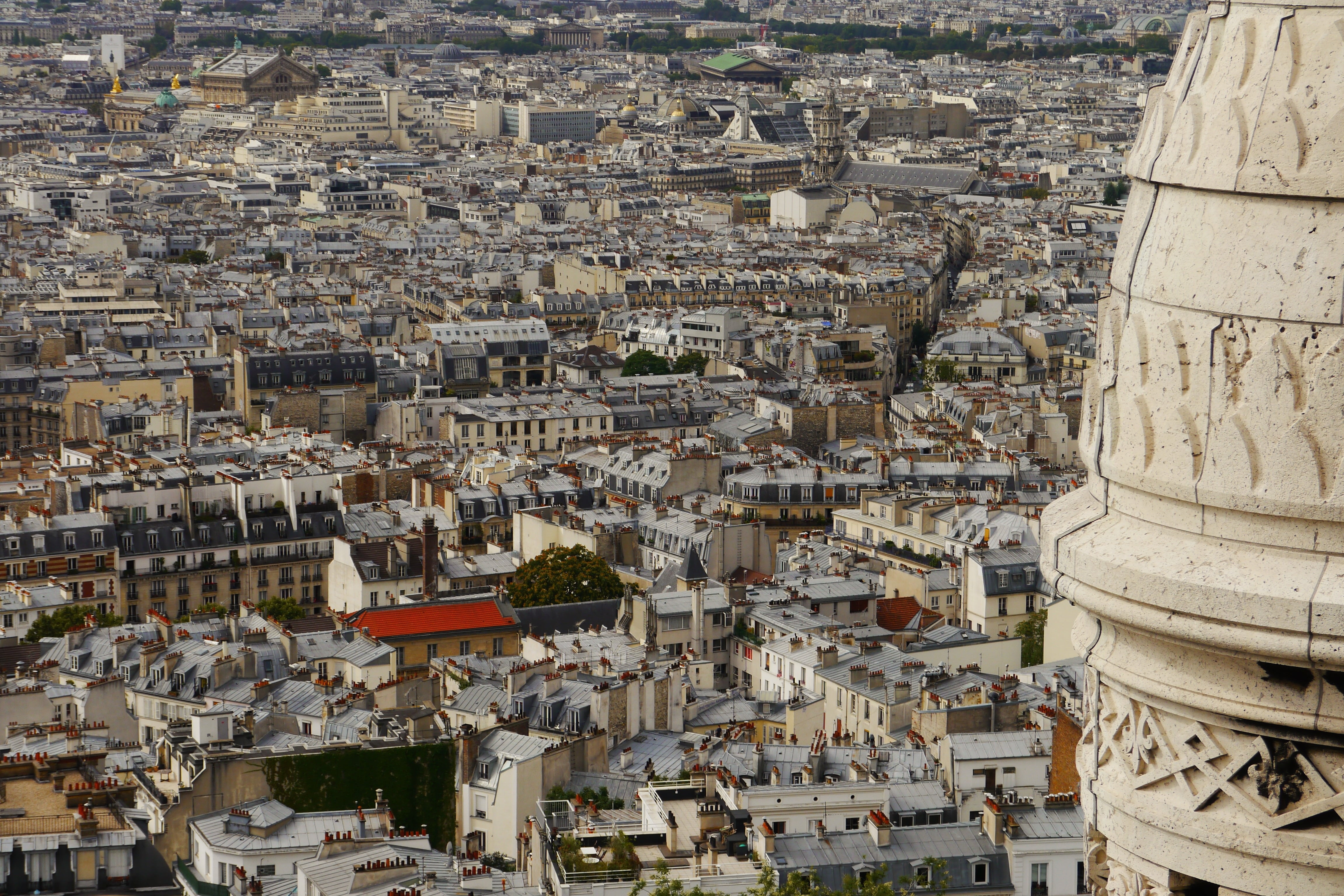 building, travel destinations, aerial, paris, daytime, outlook, homes, streets, places of interest, religion, crowded, air, built structure, townscape, HD Wallpaper